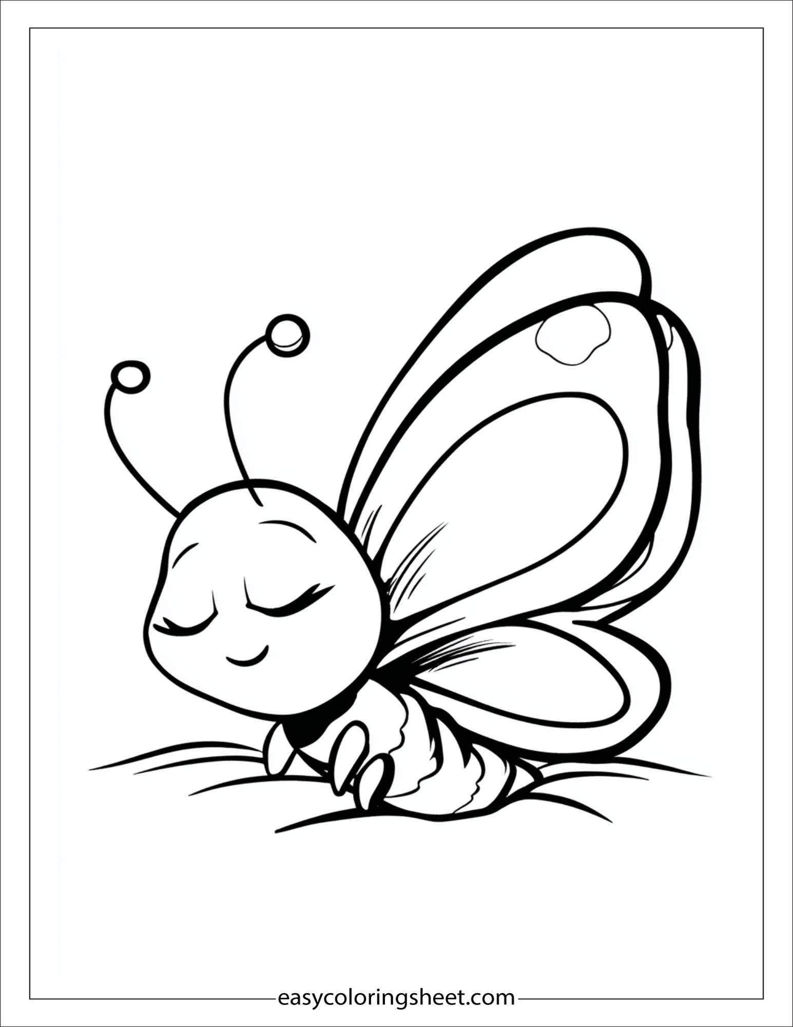 Butterfly feeling sleepy
