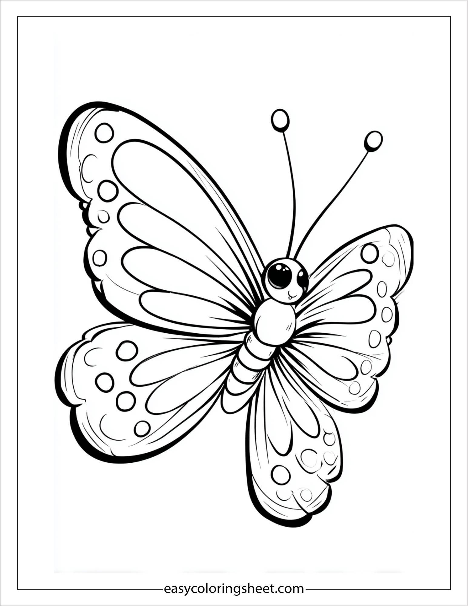 Butterfly flying freely