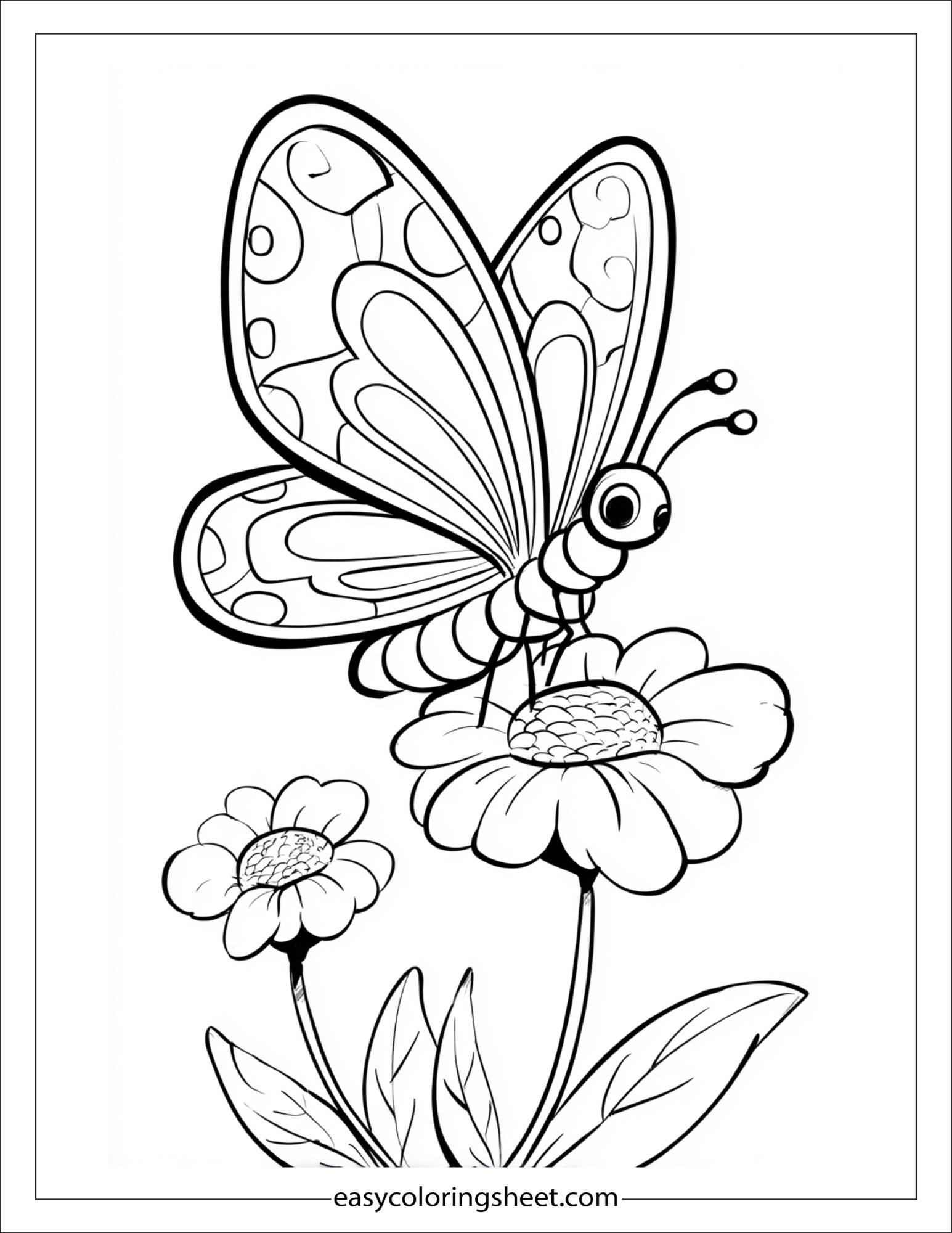 Butterfly landing on a flower