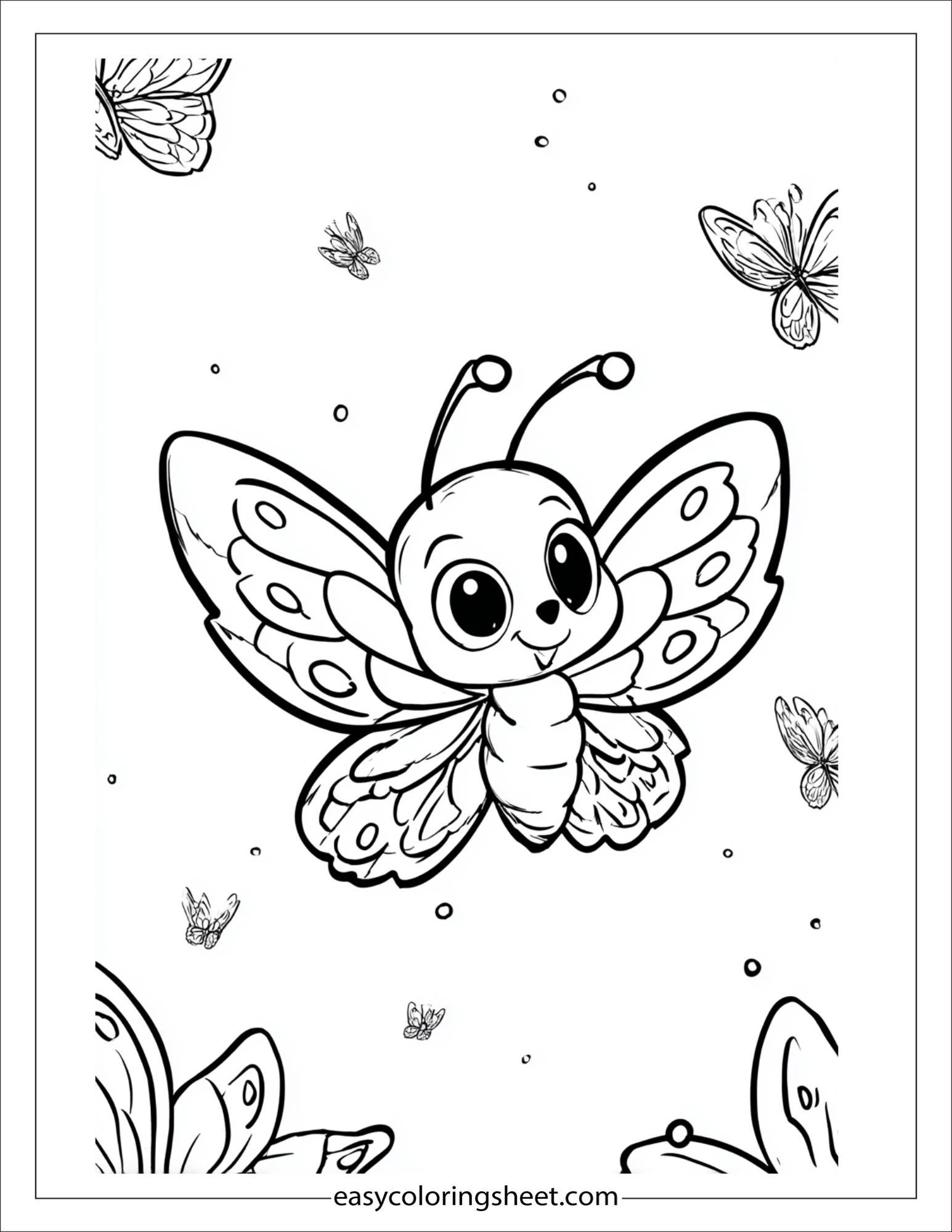 Butterfly spinning in air