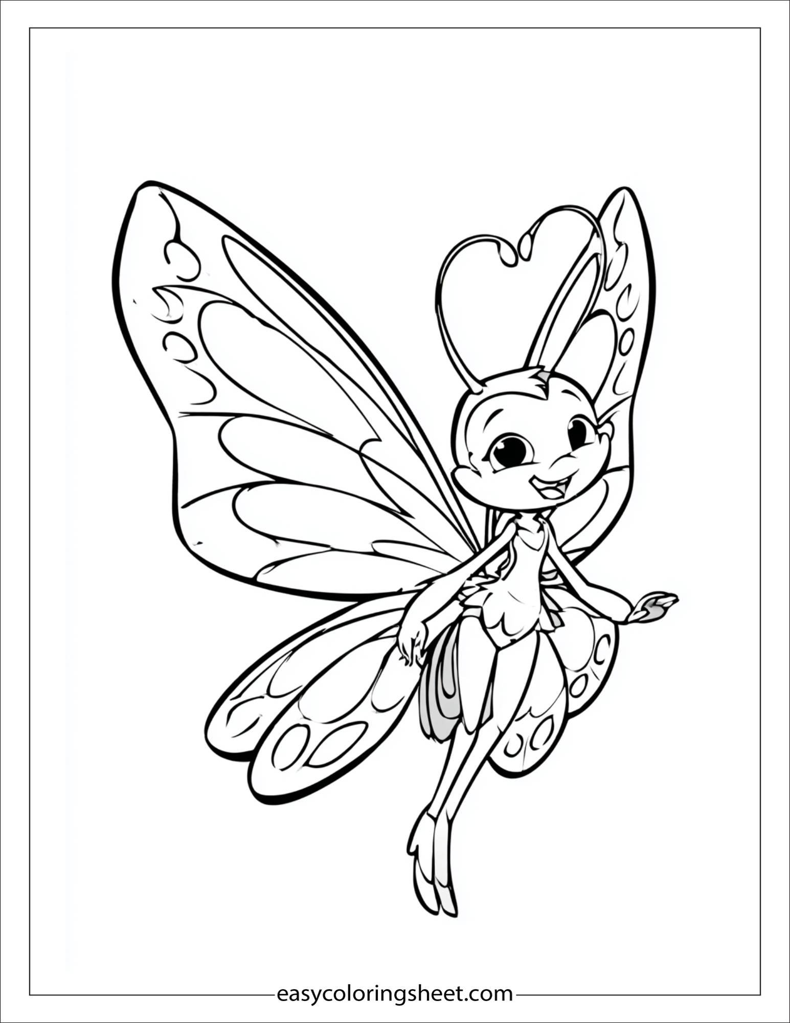 Butterfly twirling with joy