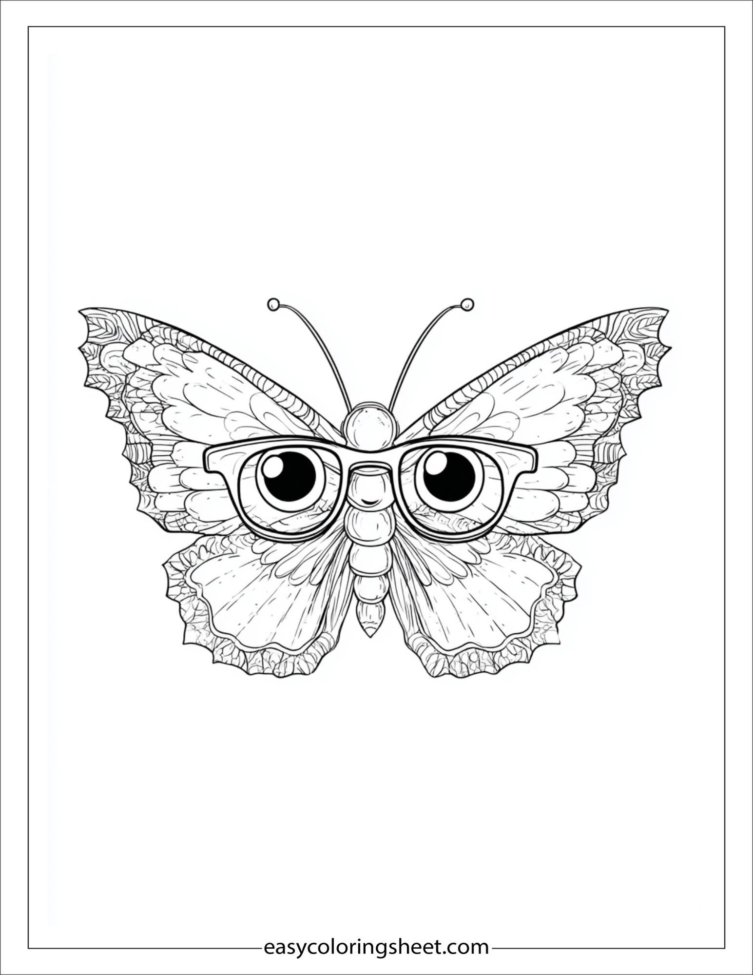 Butterfly with glasses