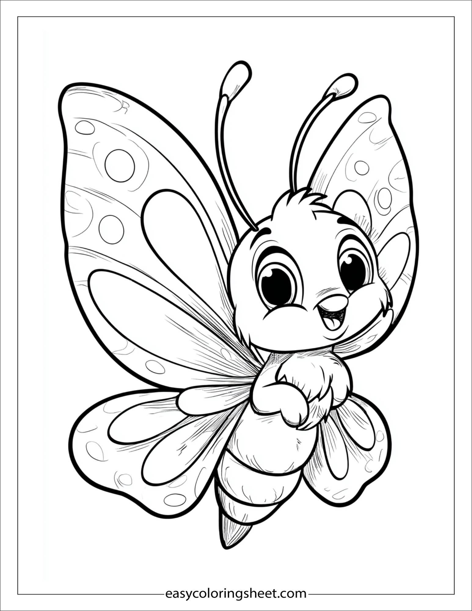 Butterfly with open wings