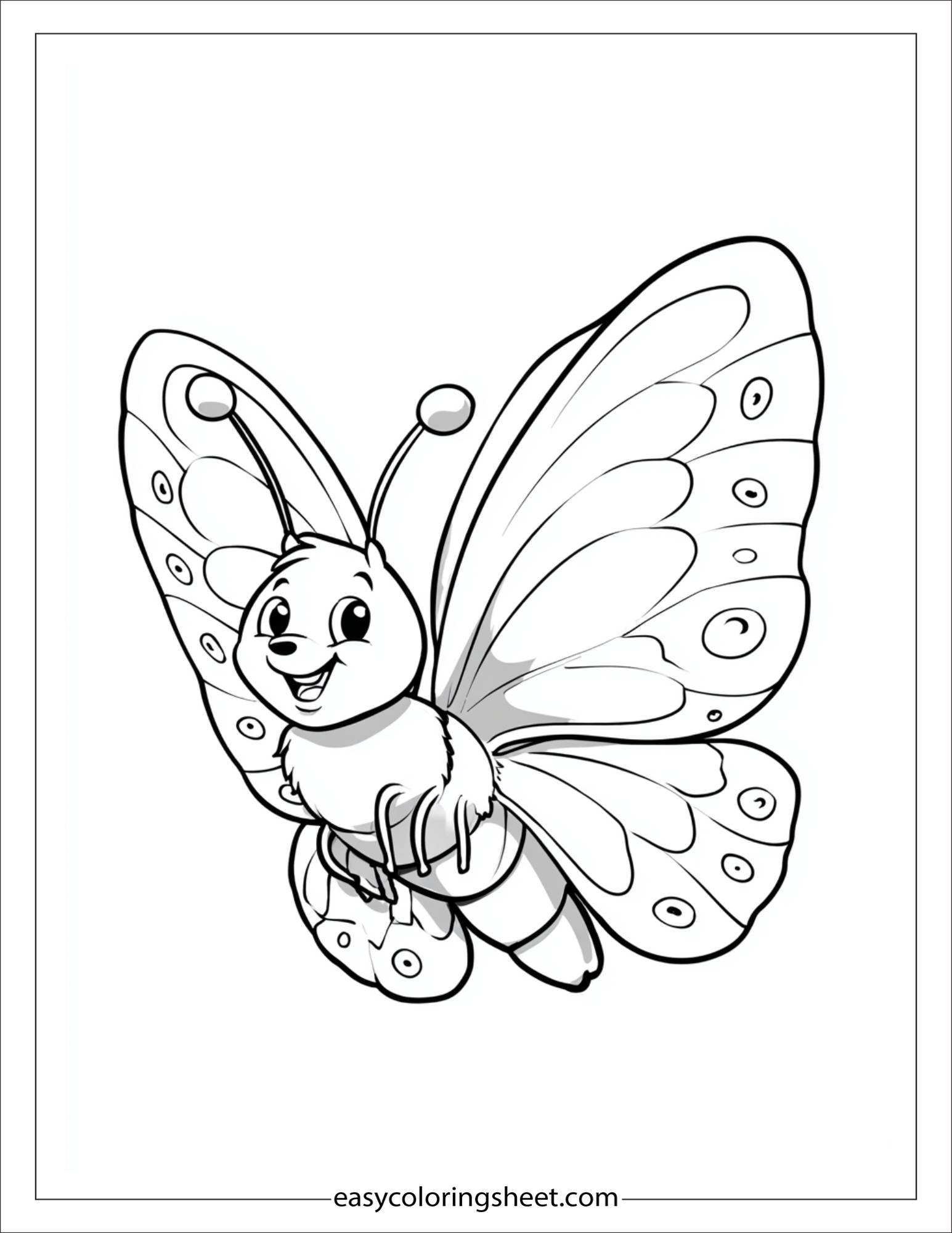 Butterfly with smiling face