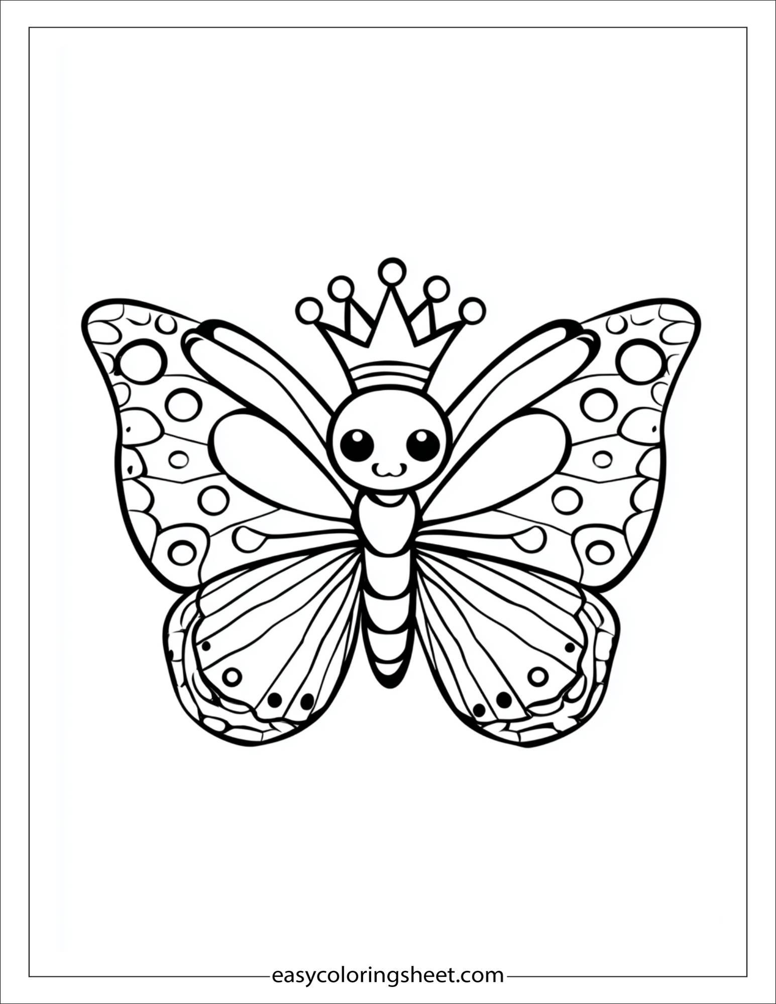 Butterfly with tiny crown
