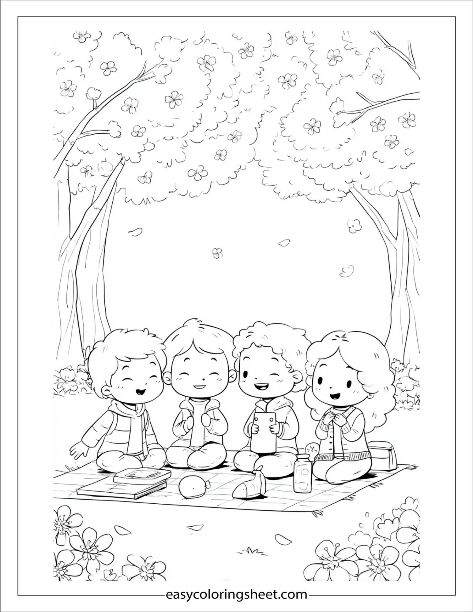 Cherry Blossom Picnic Joy