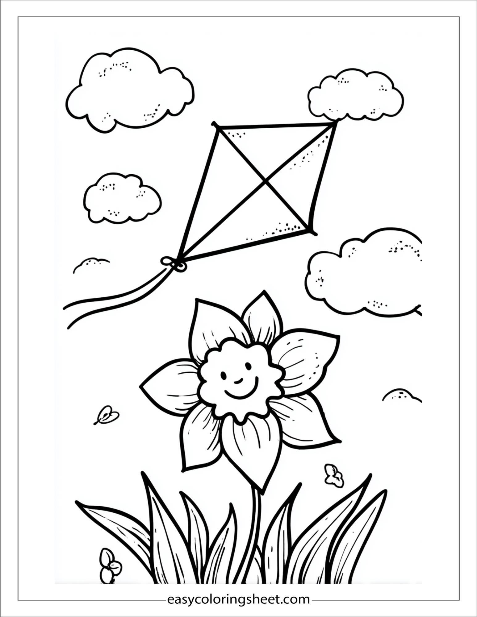Daffodil flying a kite