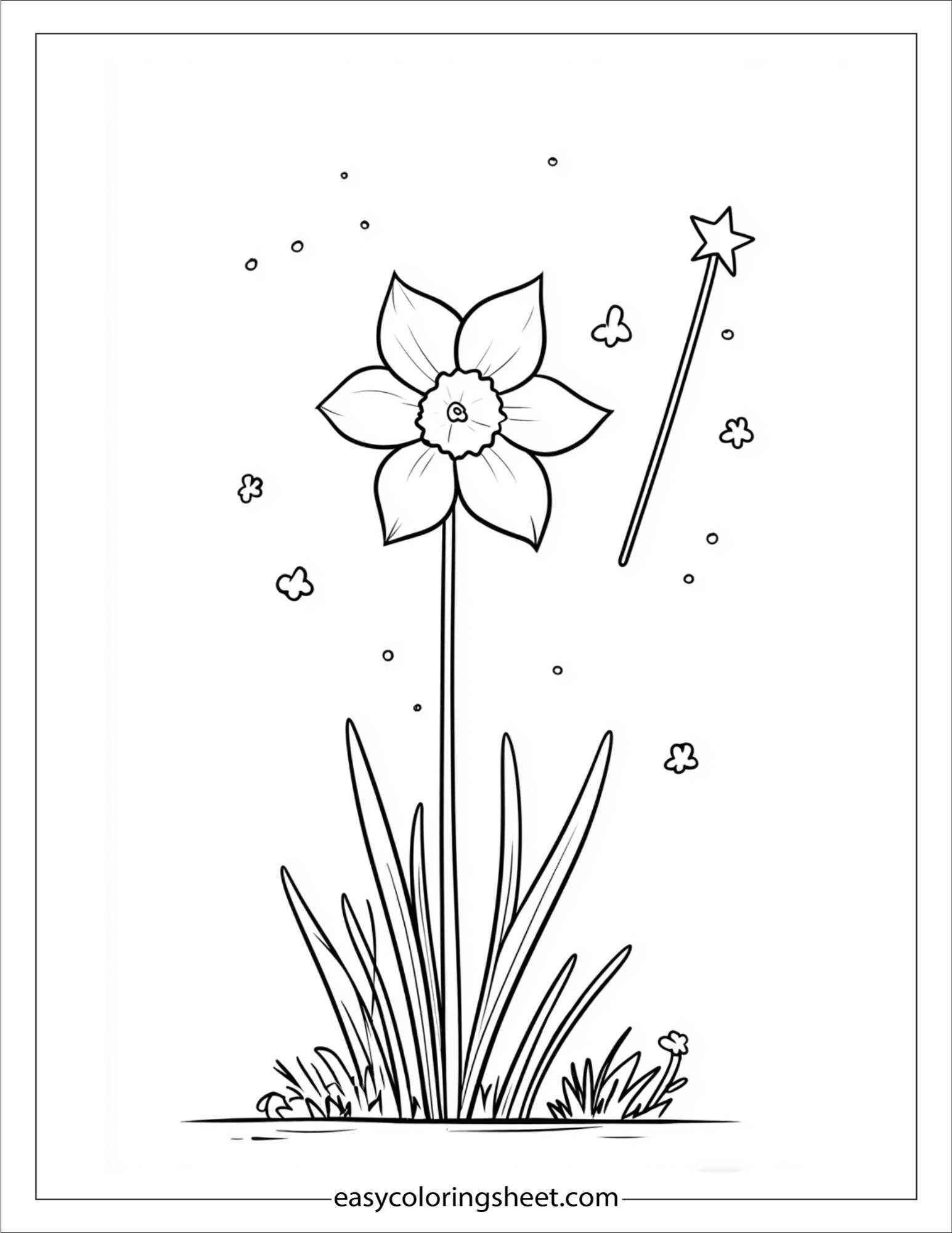 Daffodil holding a magic wand