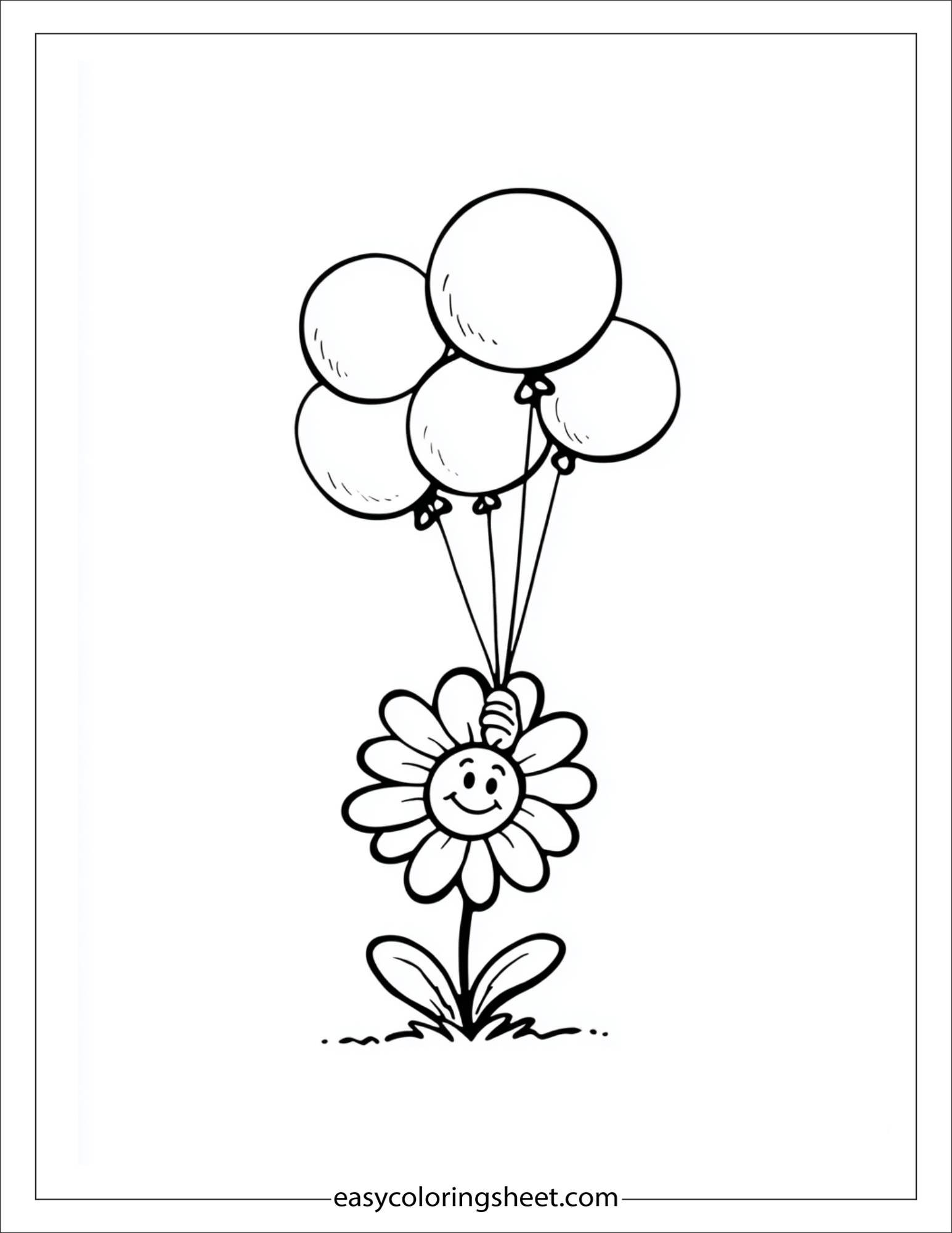 Daisy Flying with Balloons