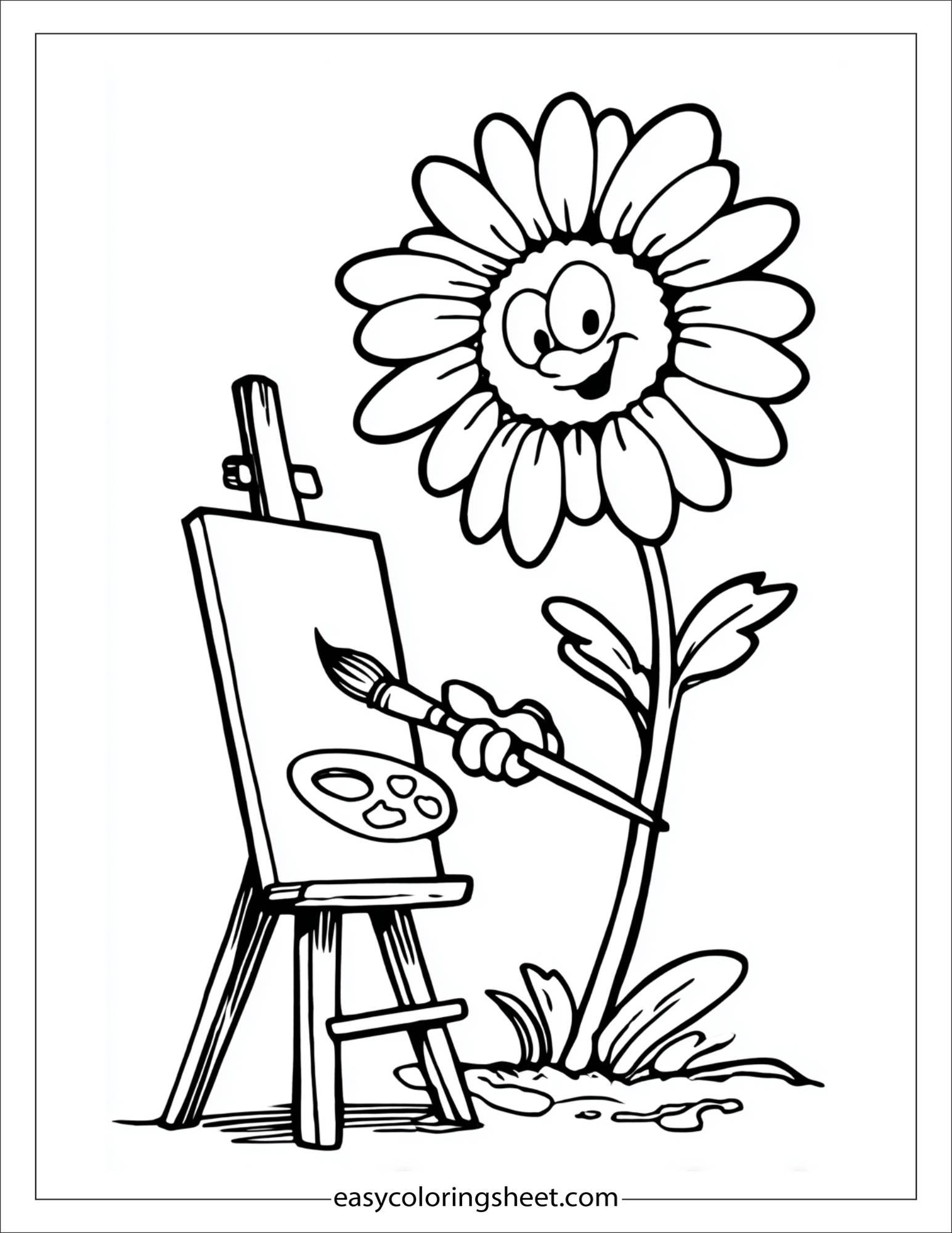 Daisy Painting a Picture