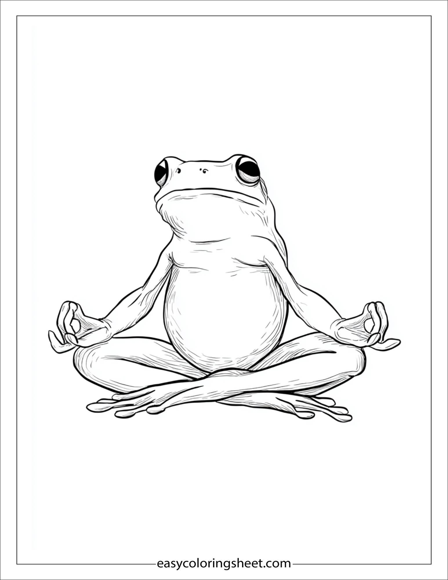 Frog doing yoga