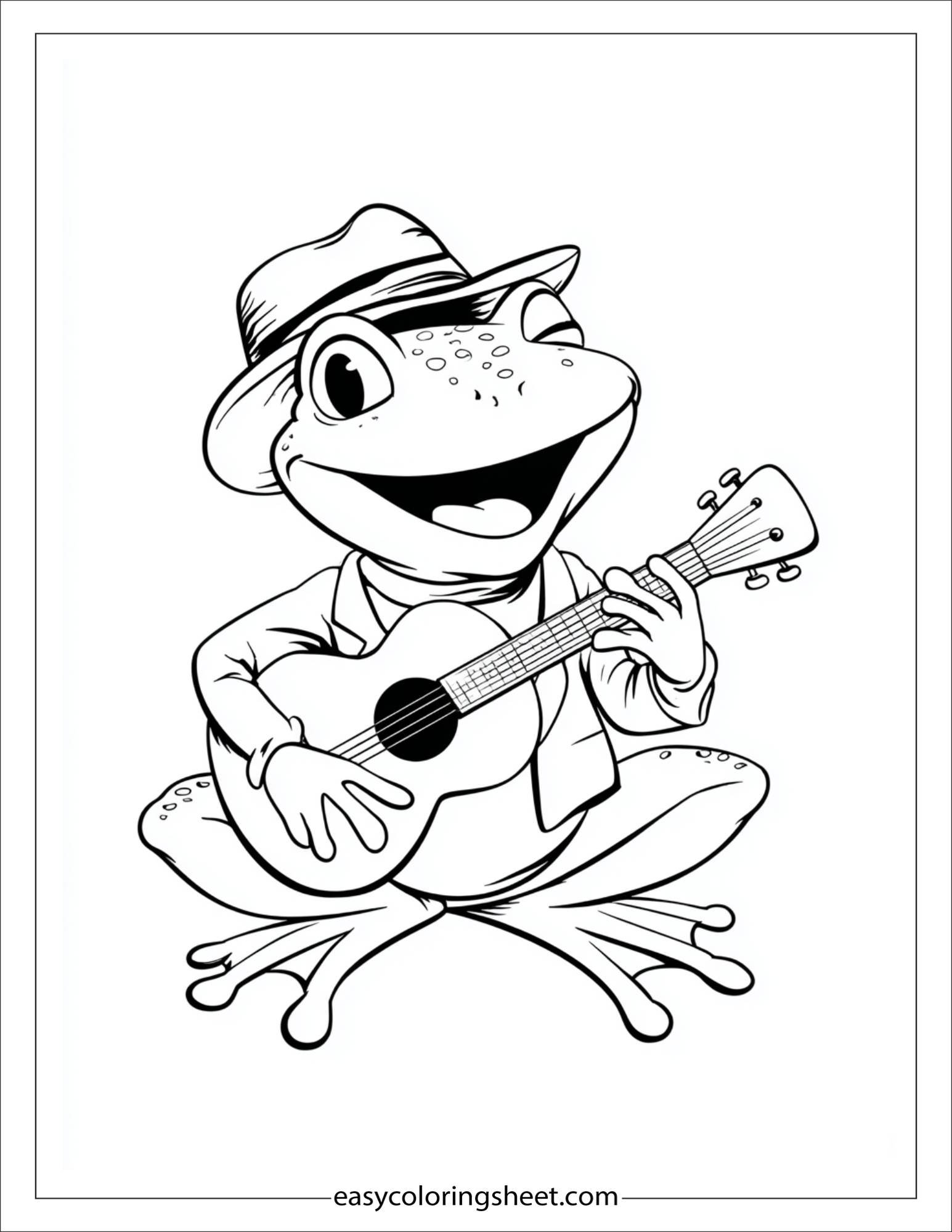 Frog playing guitar