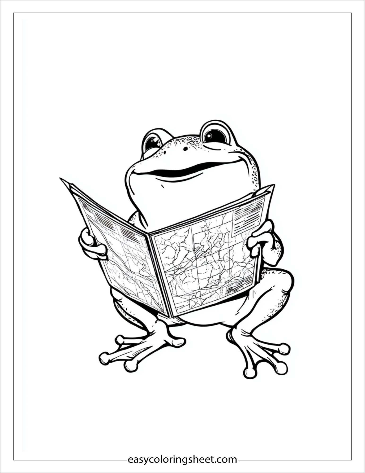 Frog reading map