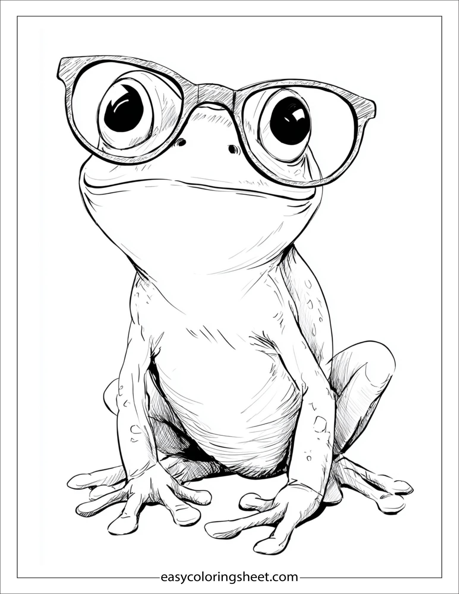 Frog wearing glasses