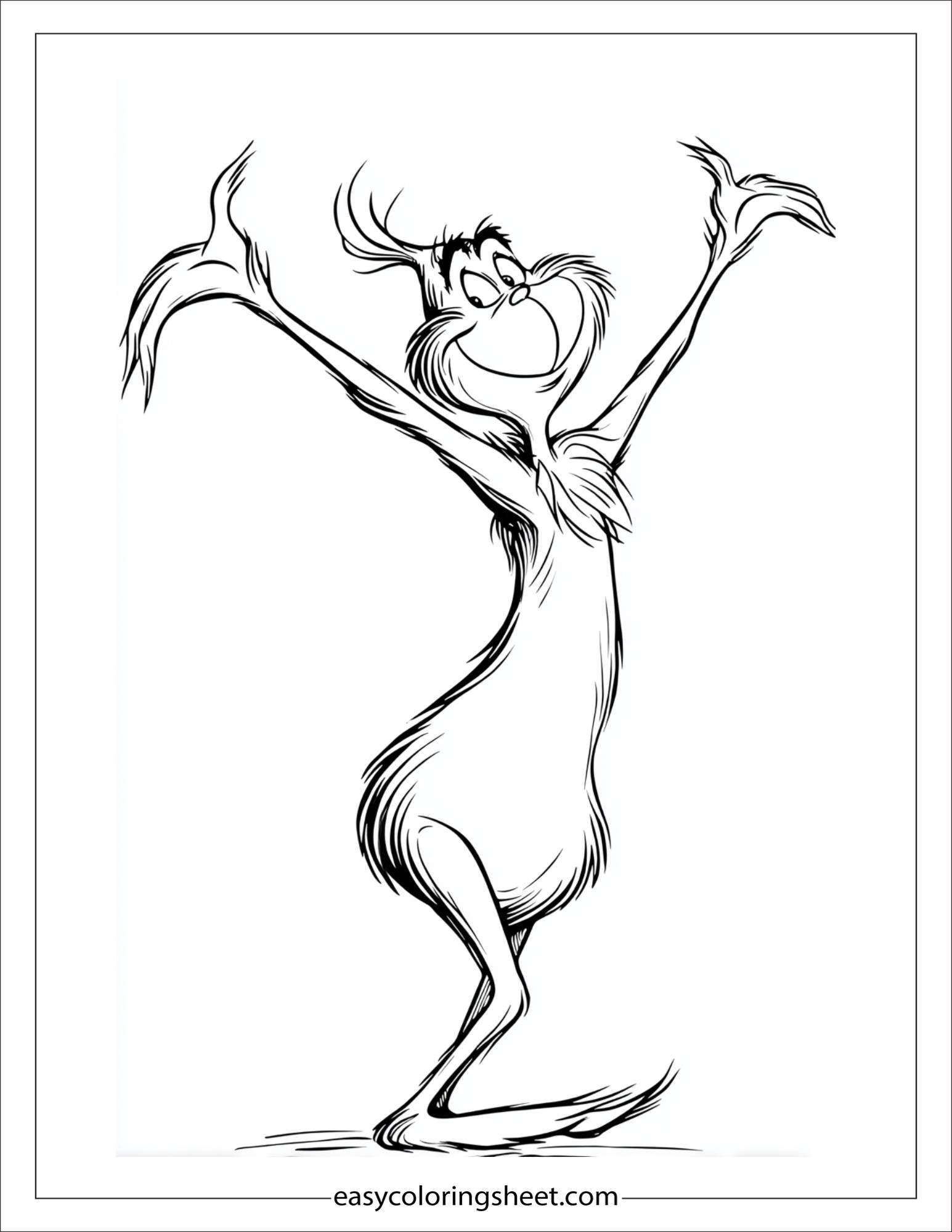 Grinch dancing with joy