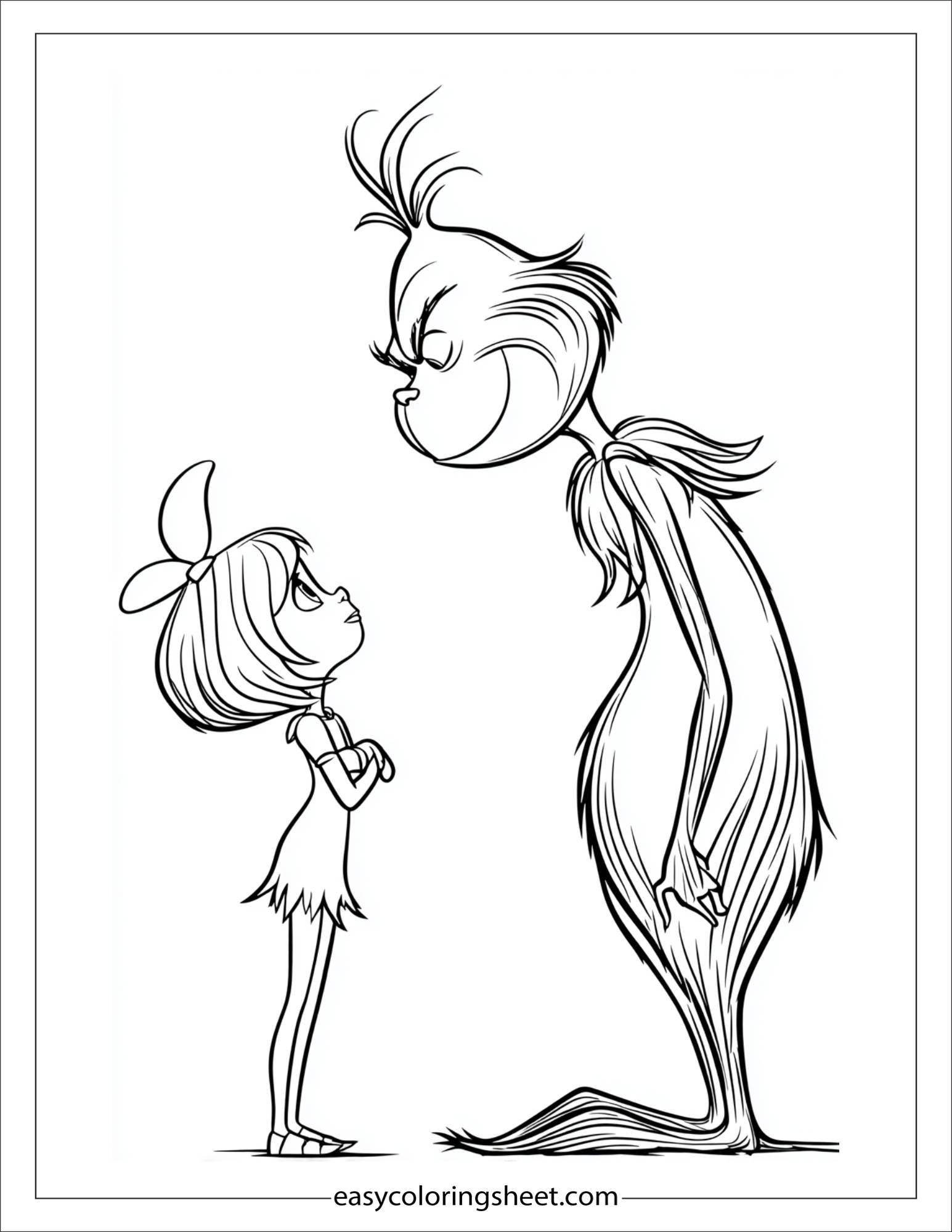 Grinch helping Cindy Lou