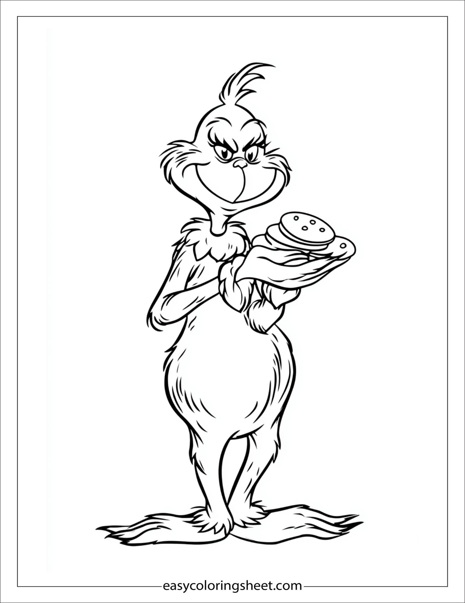 Grinch making cookies