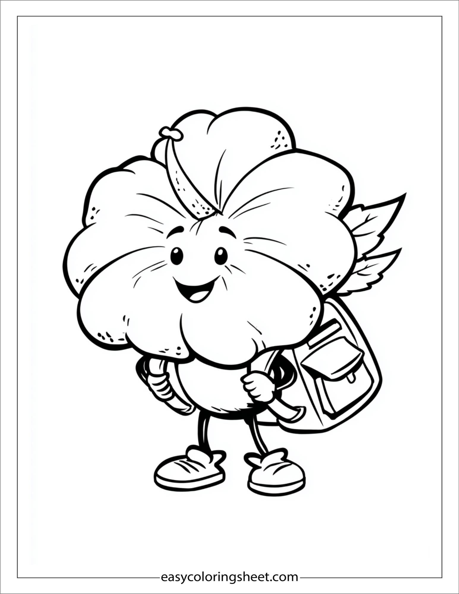 Hibiscus Carrying a Backpack