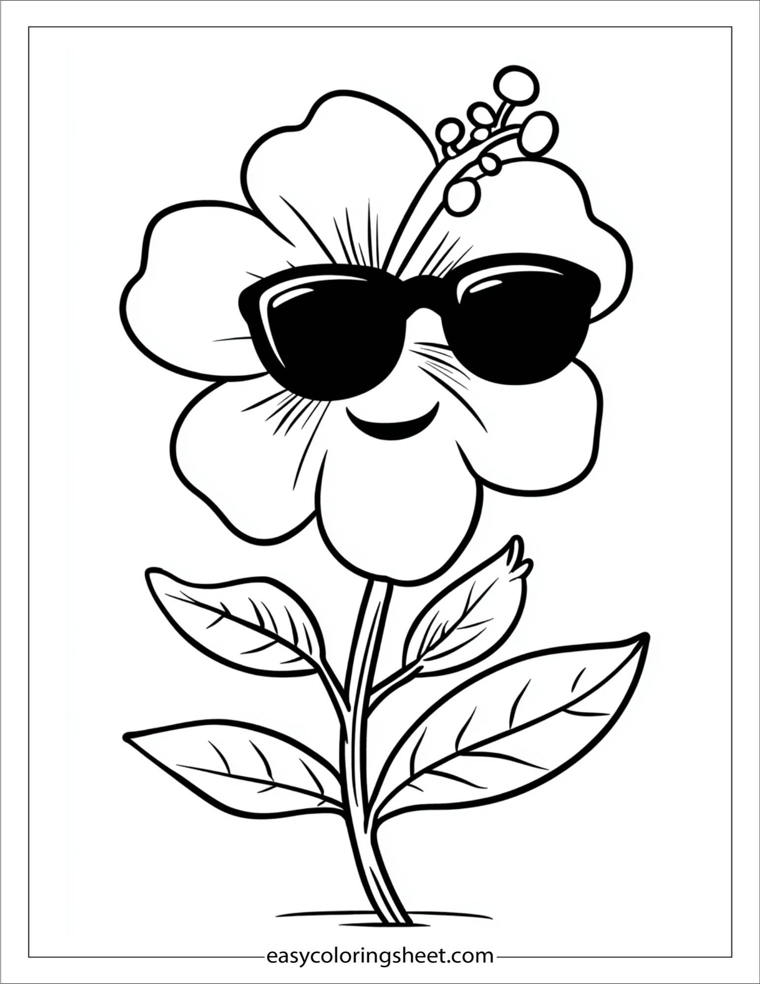 Hibiscus with Sunglasses