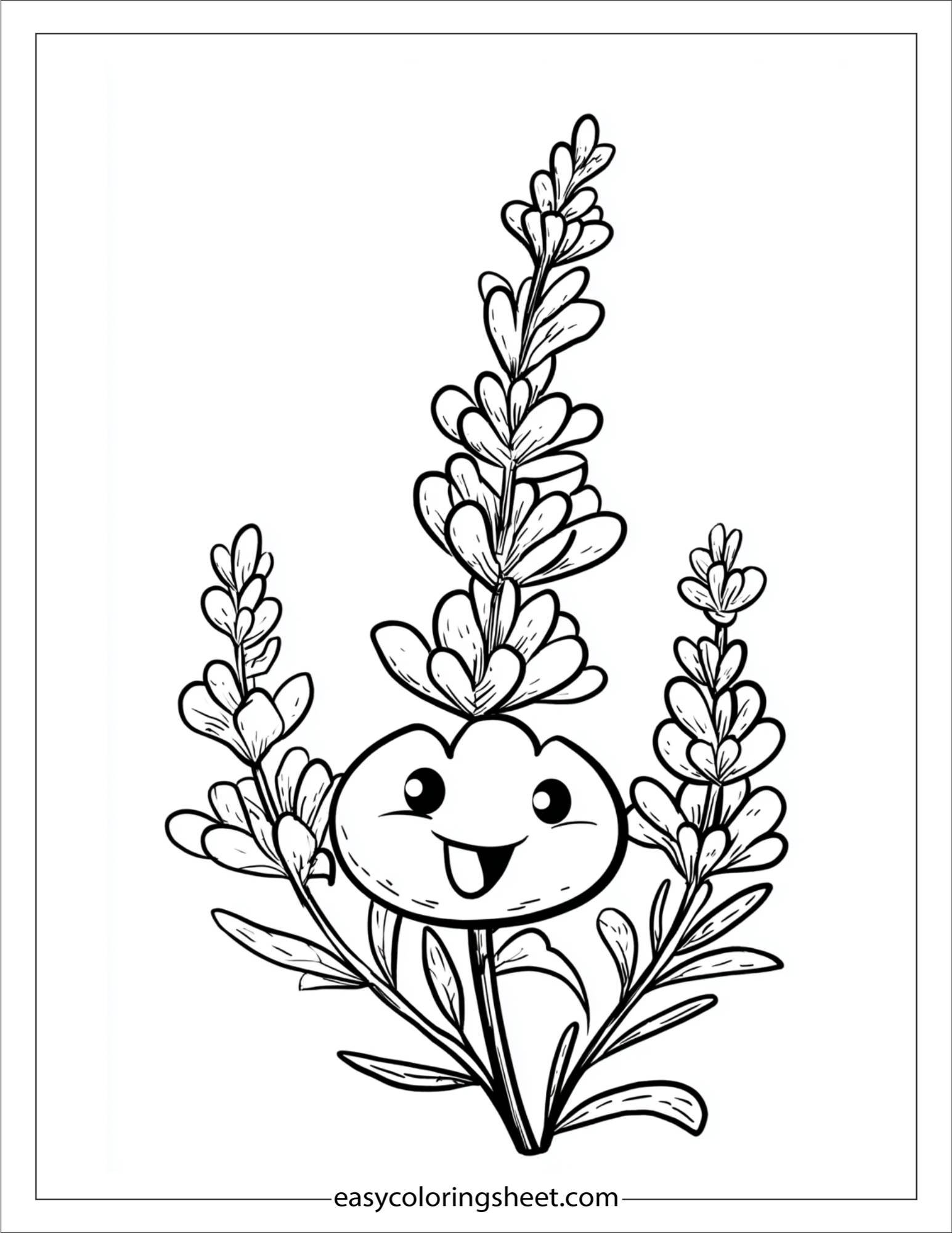 Lavender Smiling Face