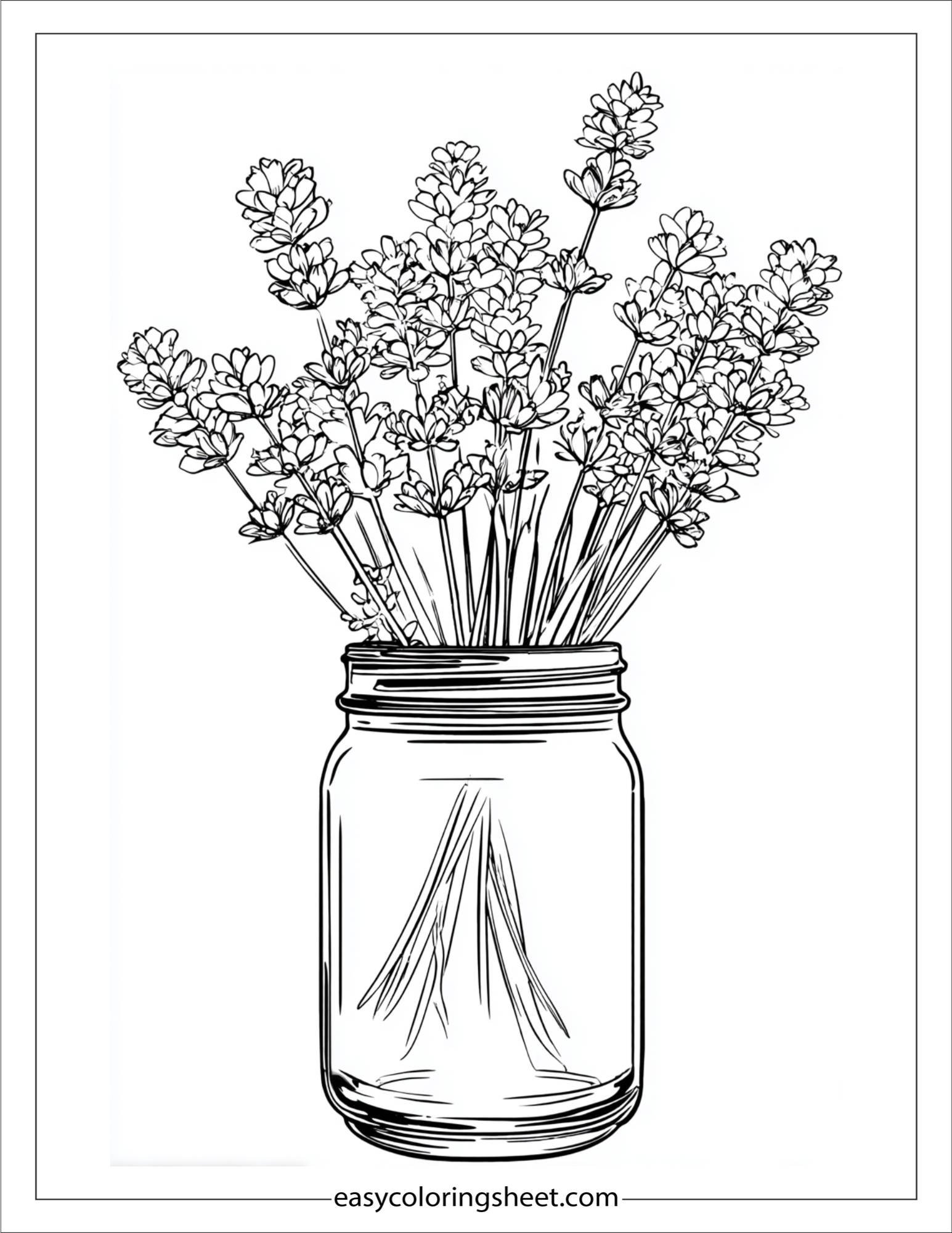 Lavender in mason jar