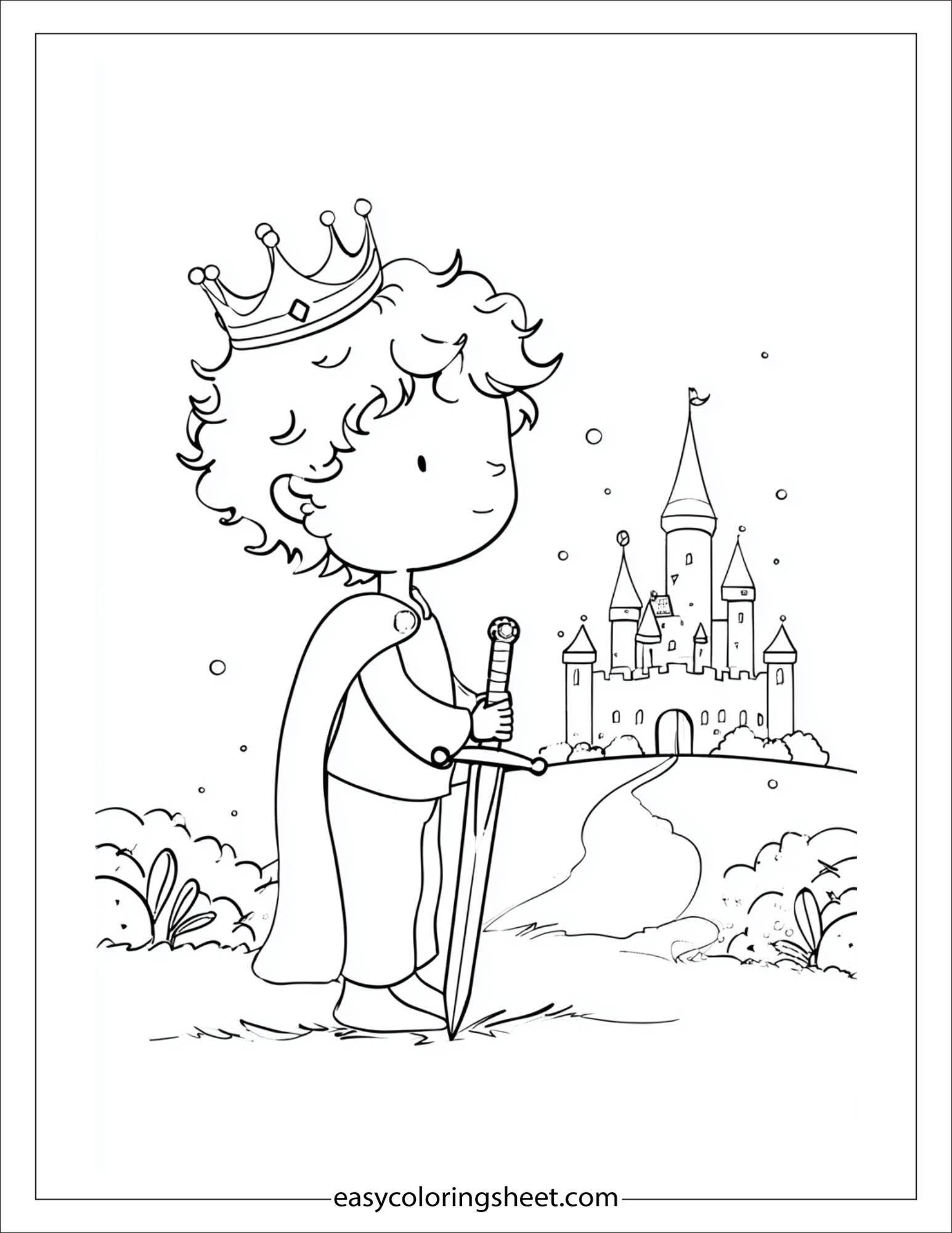 Little Prince holding a sword