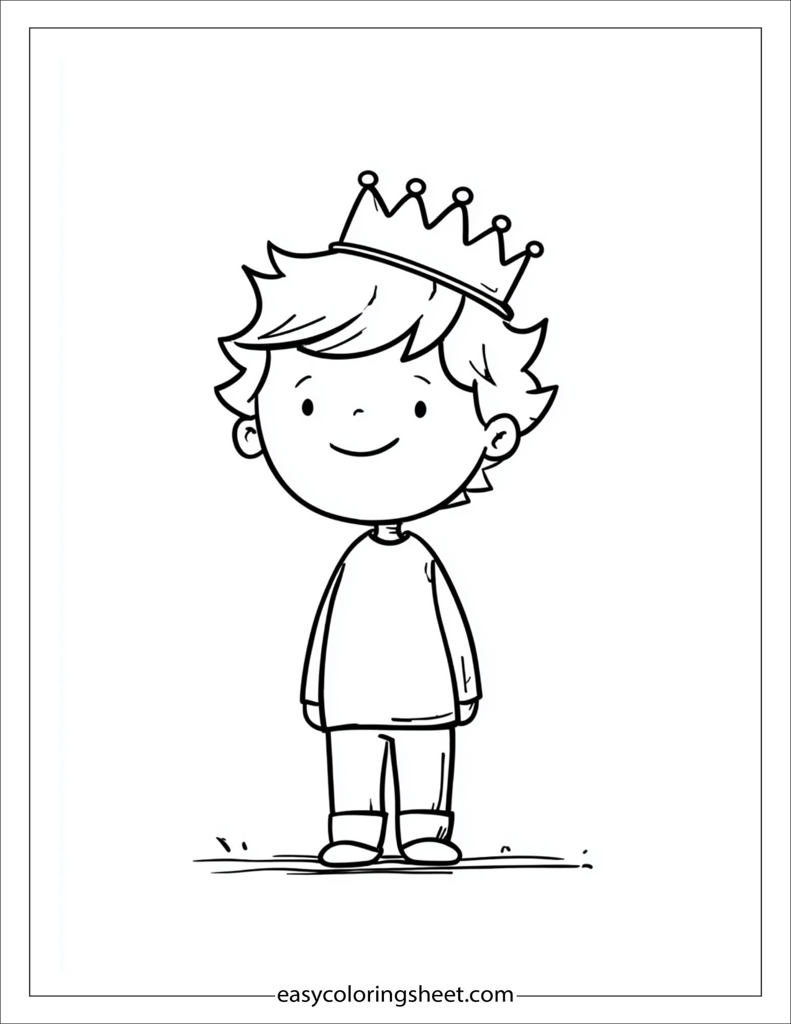 Little Prince smiling with curiosity