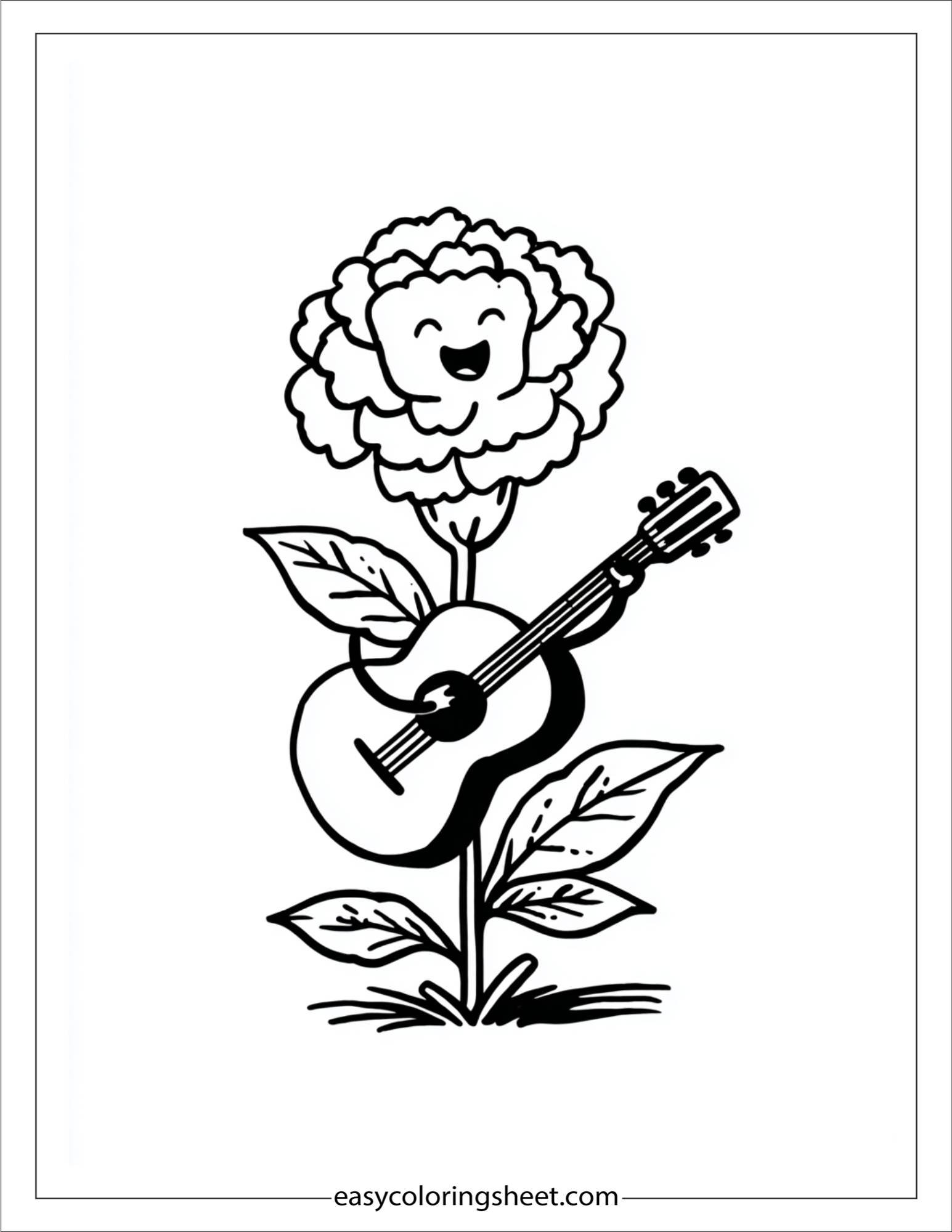 Marigold playing guitar