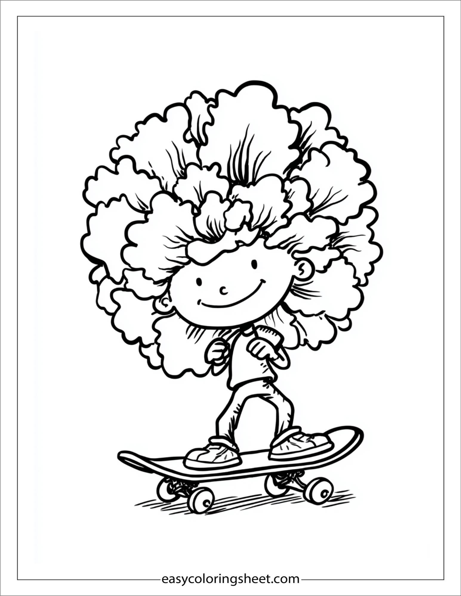 Marigold riding skateboard