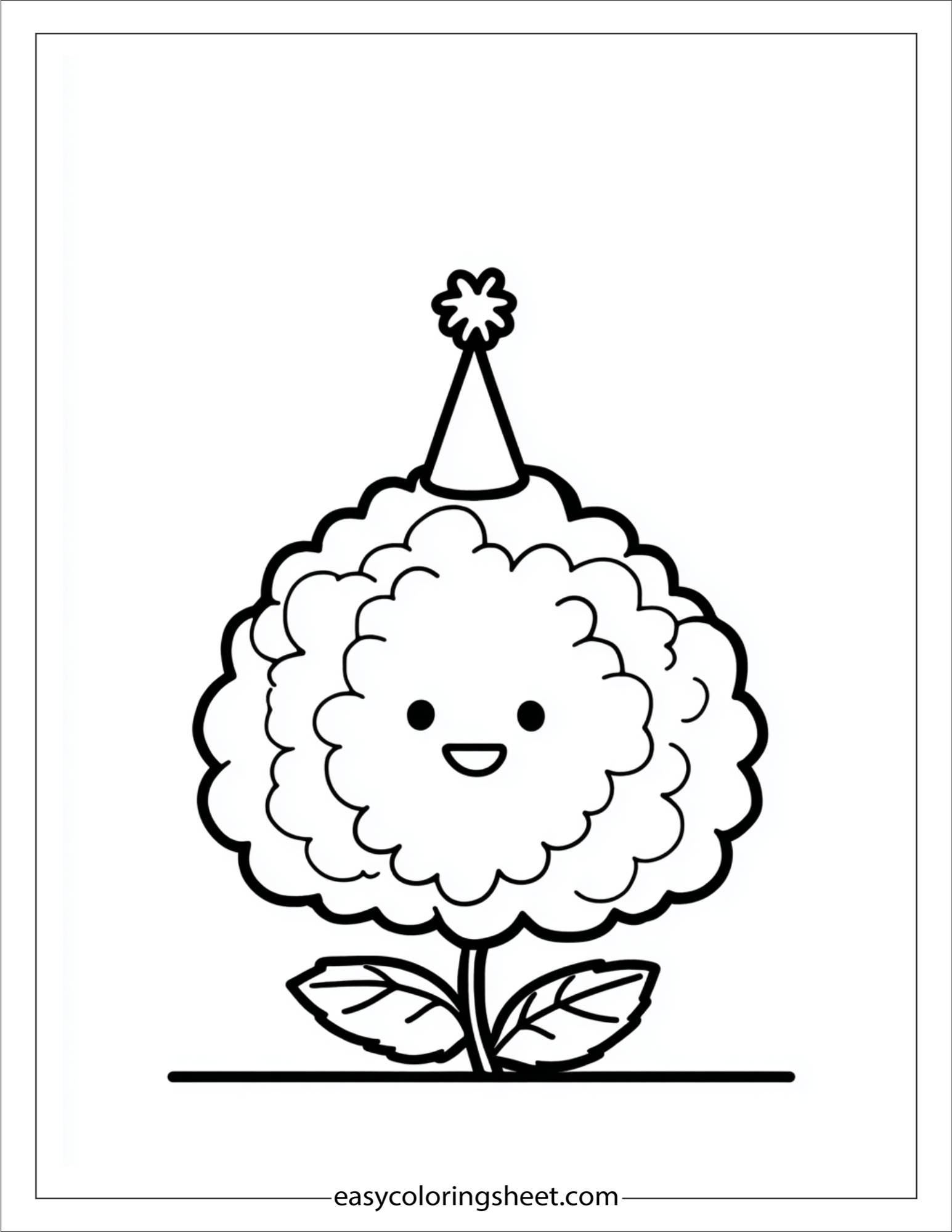 Marigold with birthday hat