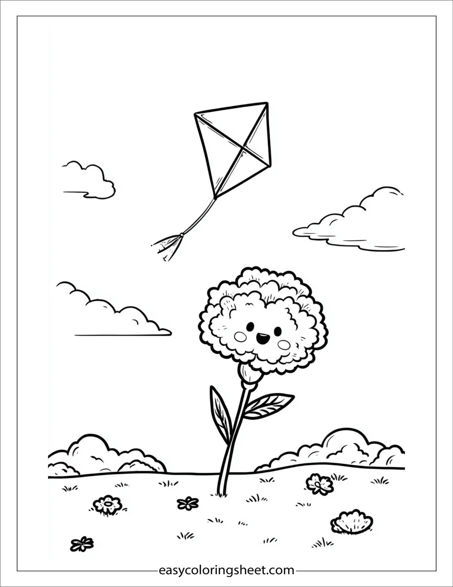 Marigold with kite