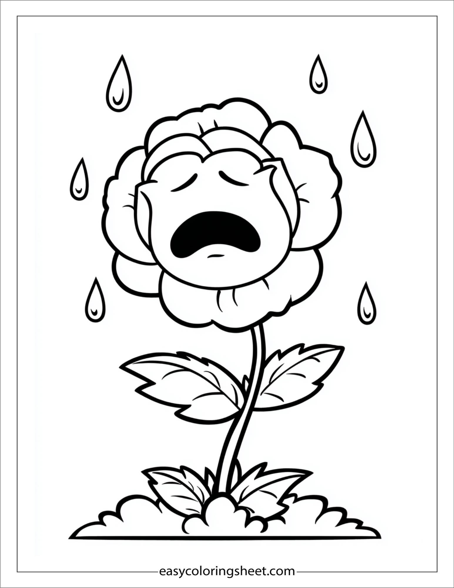 Rose Crying in Rain