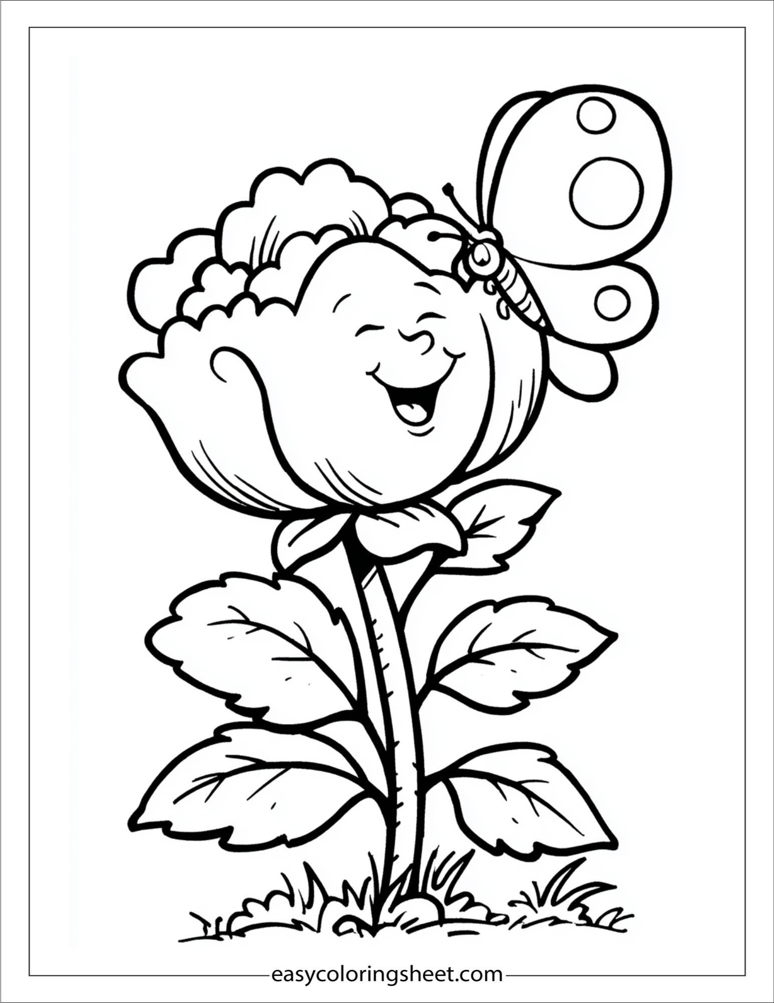 Rose Hugging Butterfly