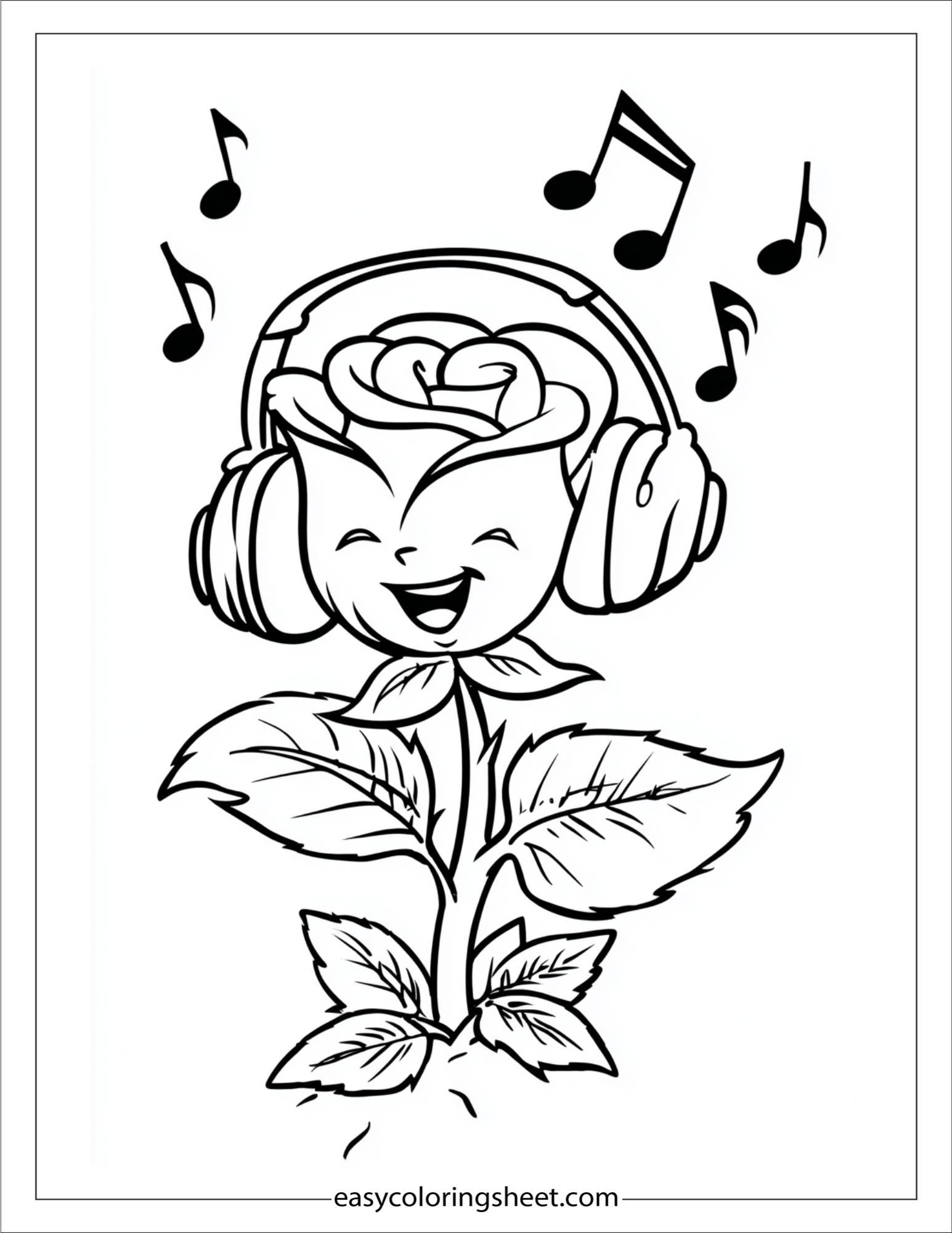 Rose Listening to Music