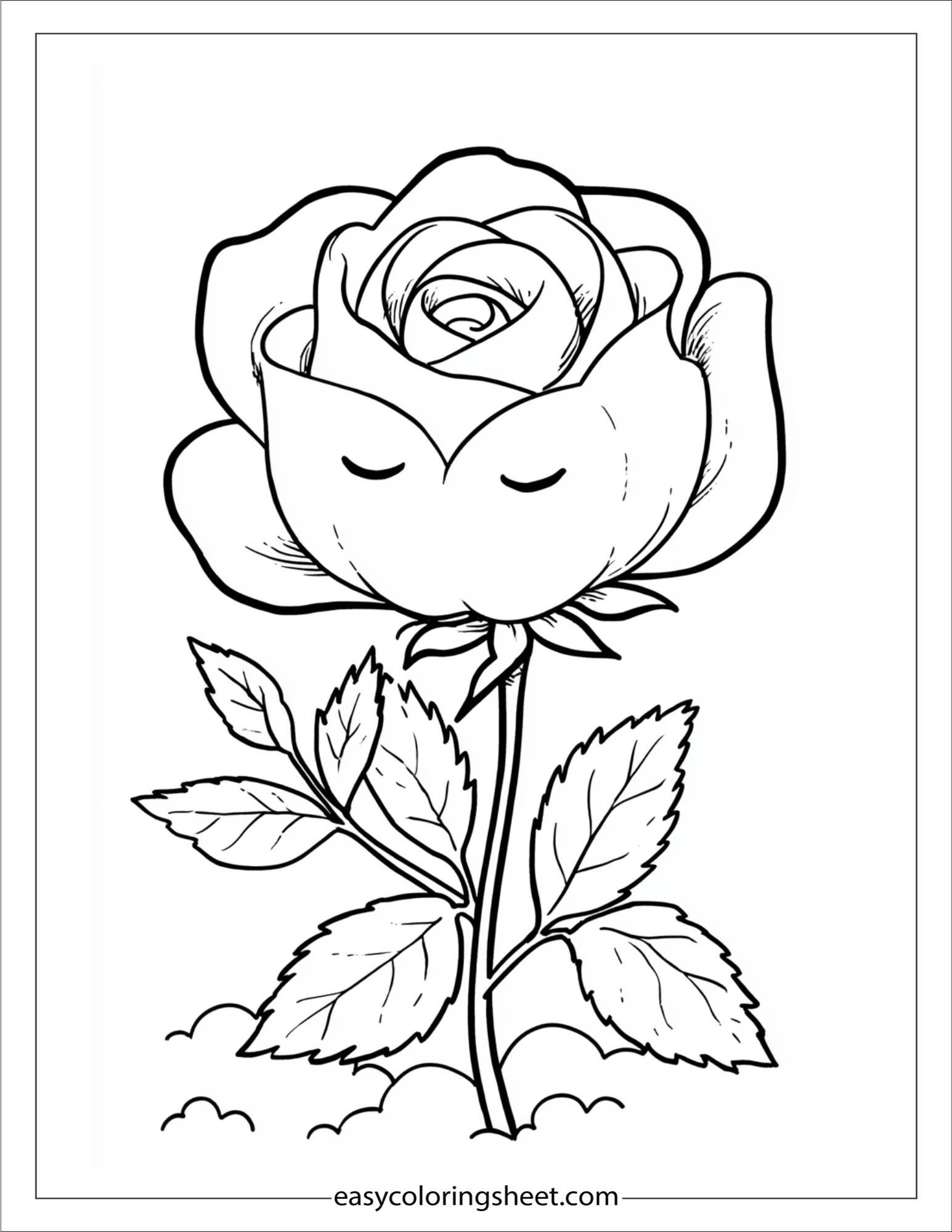 Rose Sleeping Peacefully