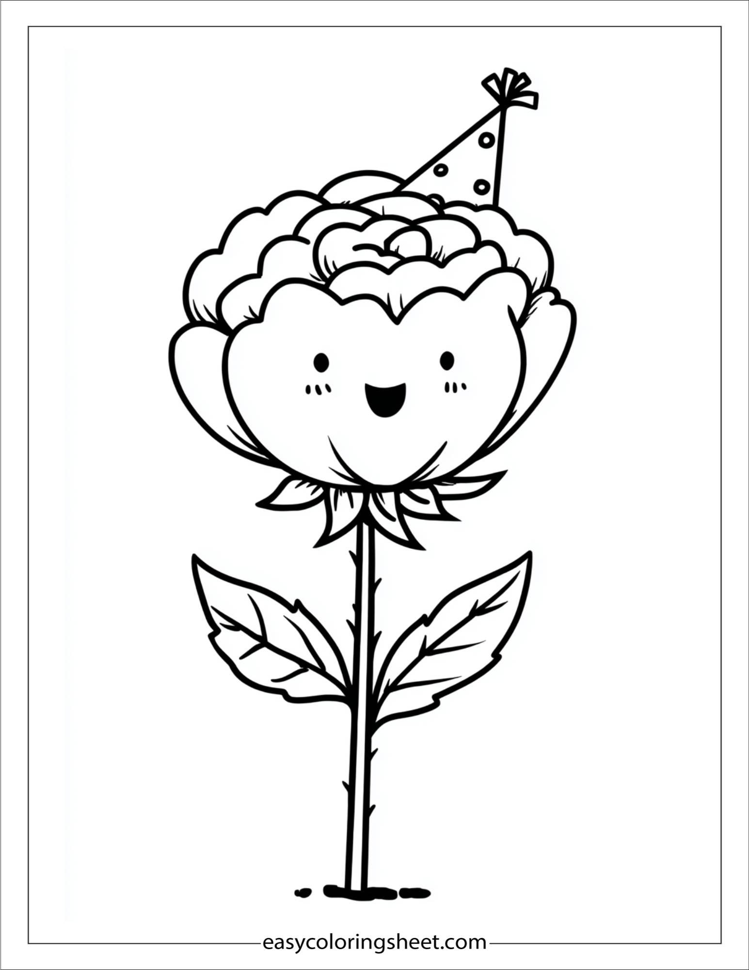 Rose Wearing a Party Hat