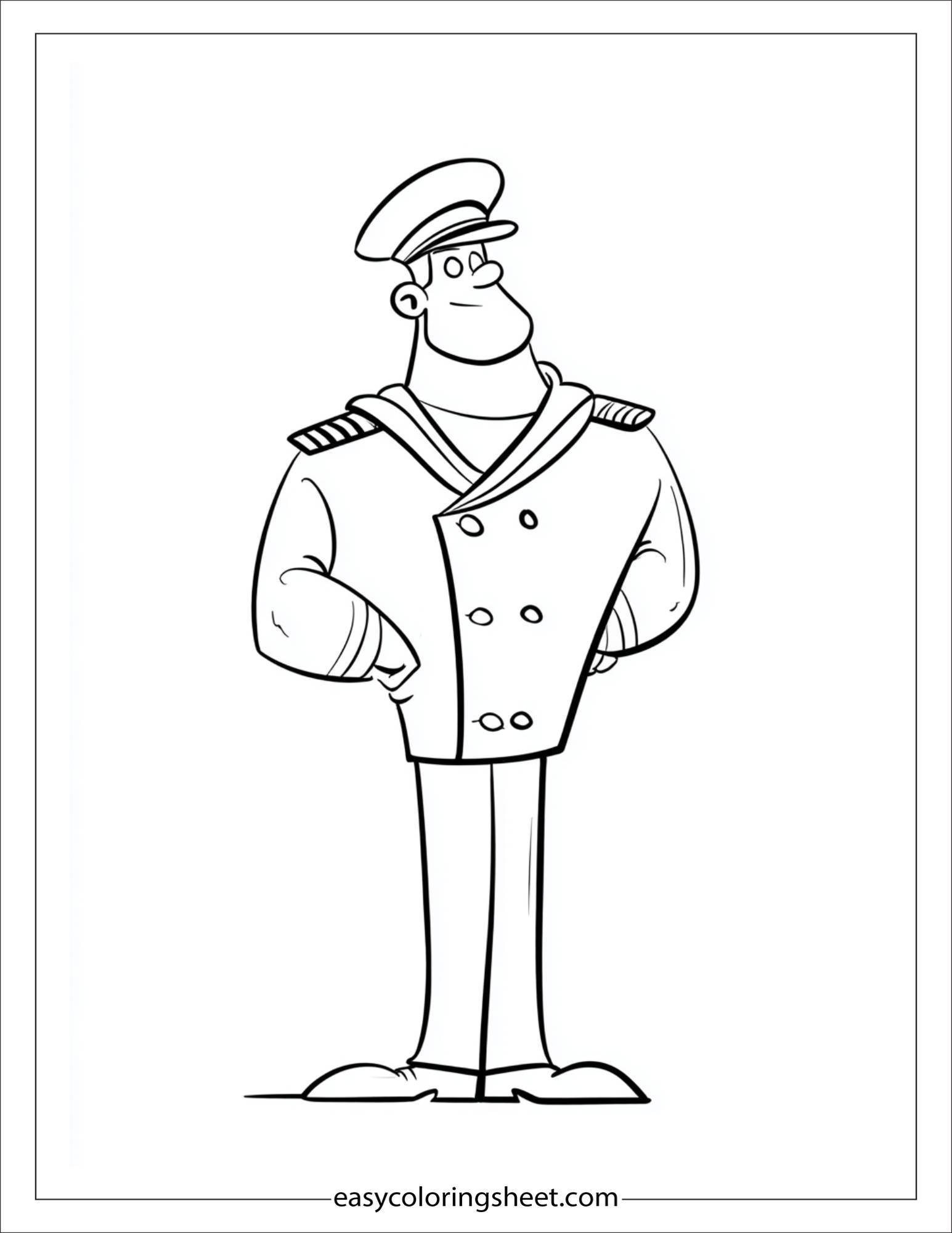 Sailor looking brave