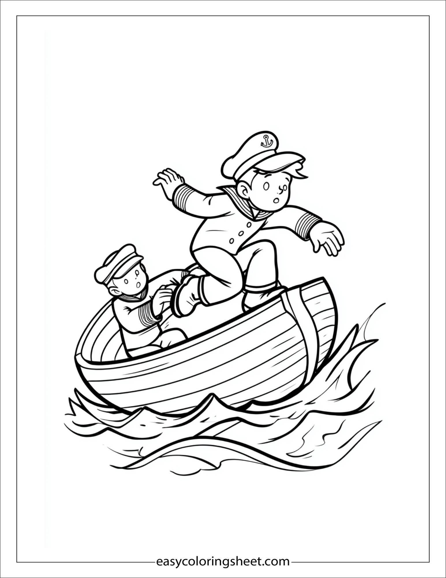 Sailor rescuing shipmate