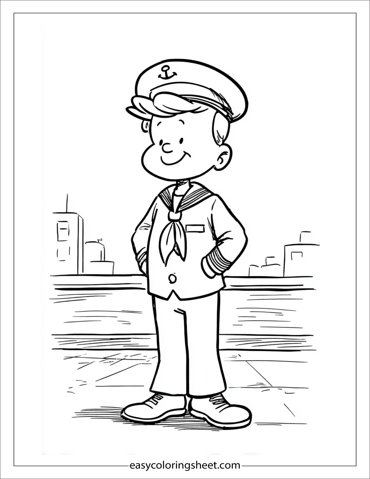 Sailor smiling in uniform