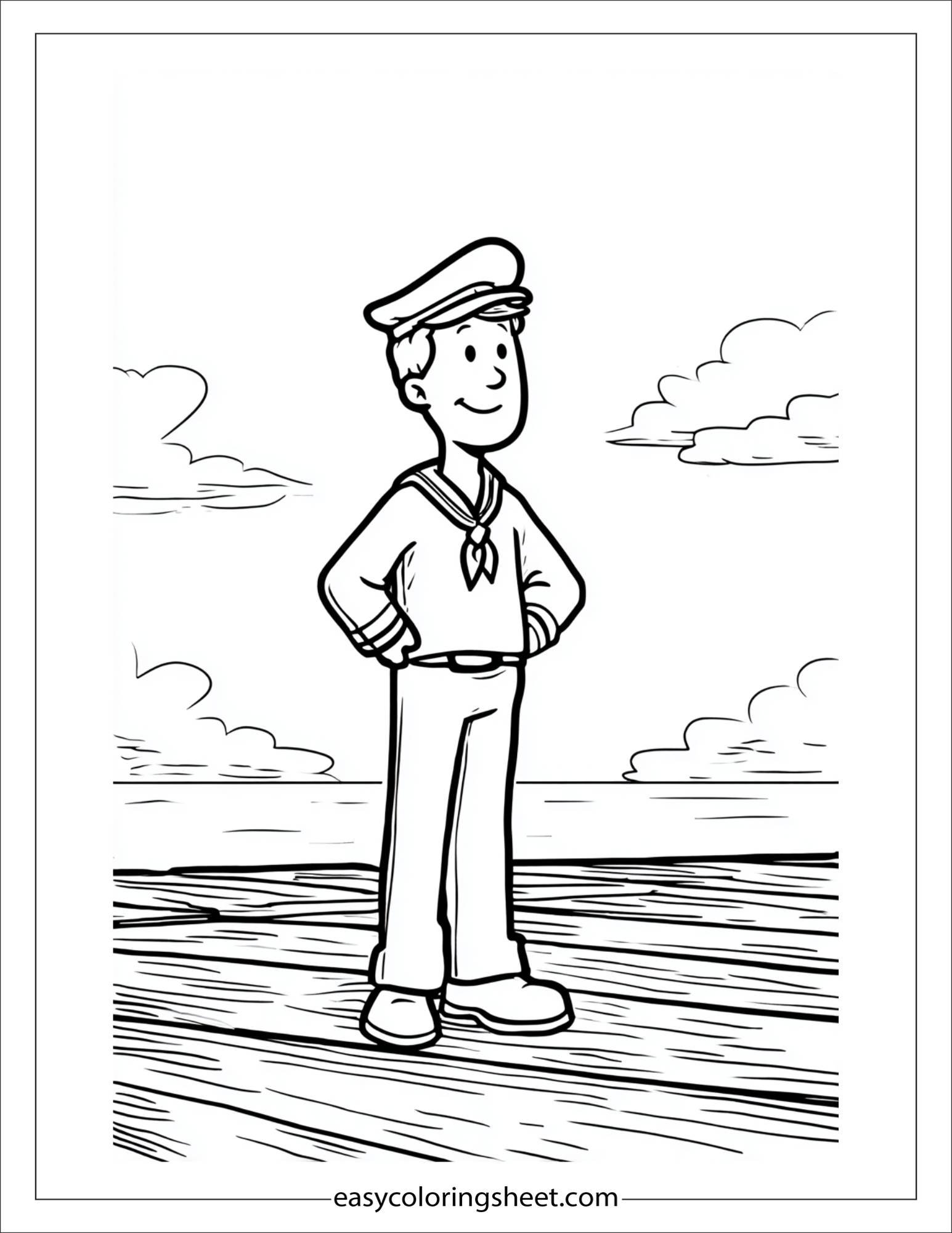 Sailor standing on dock