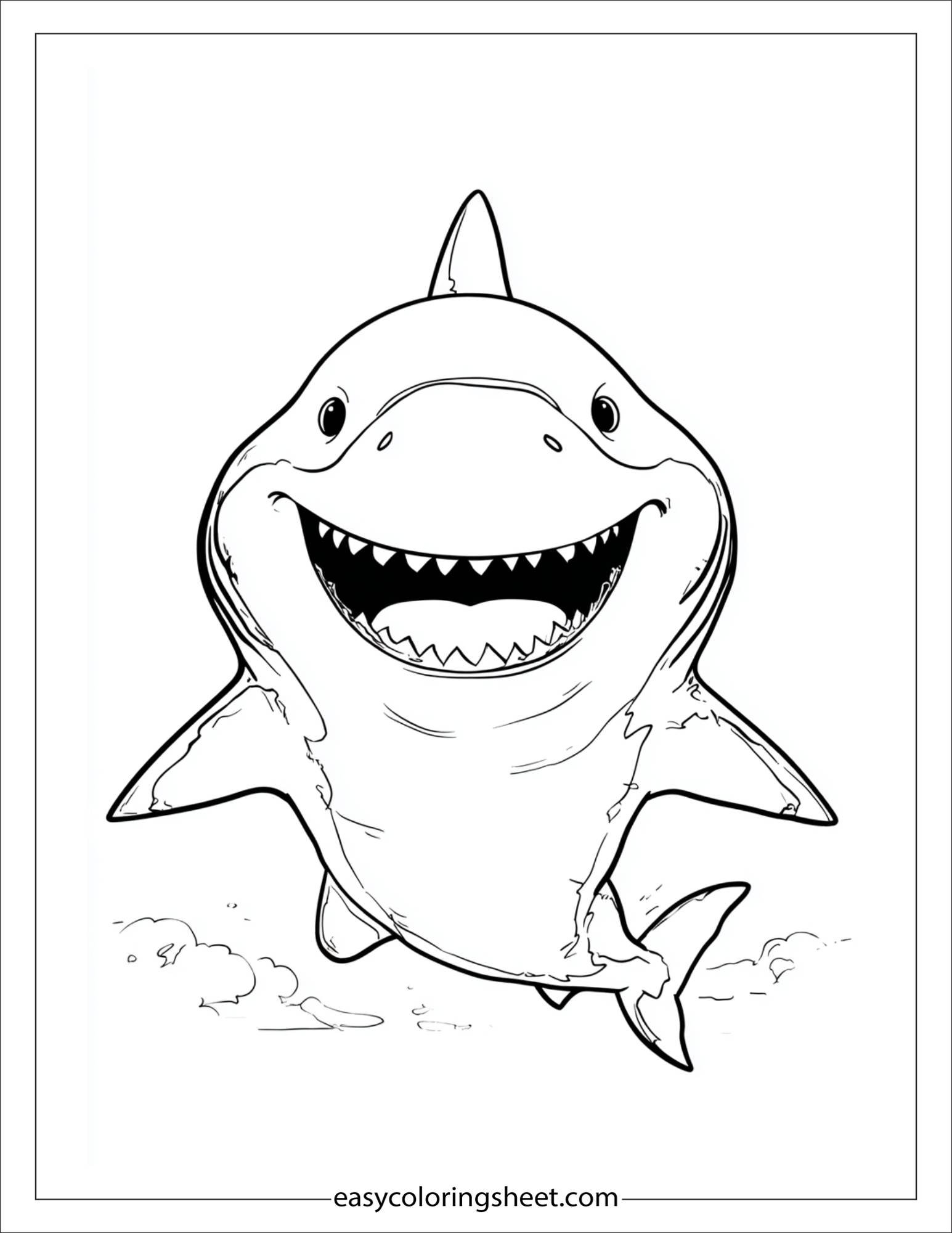 Shark making a funny face