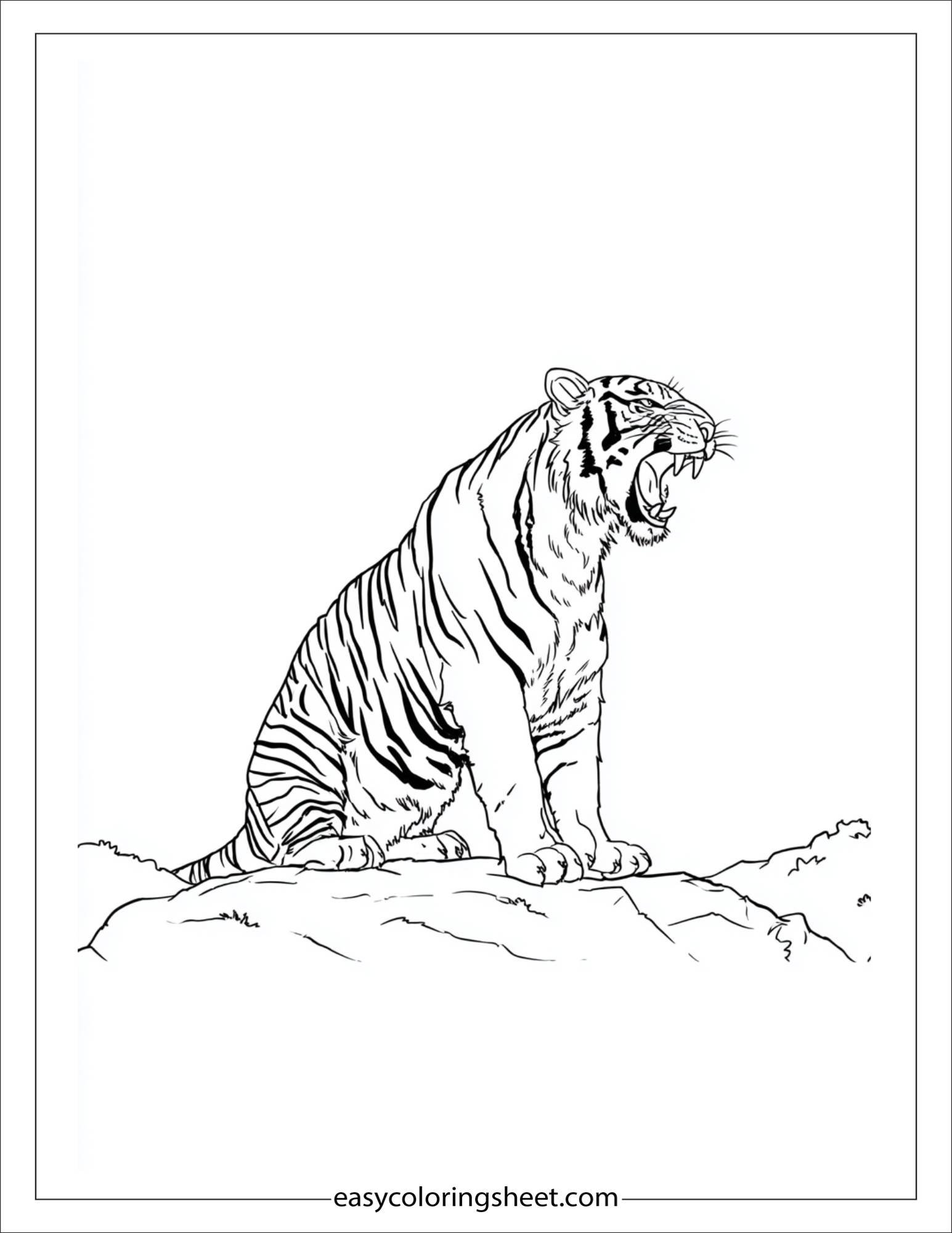 Sher Khan, the tiger, showing teeth