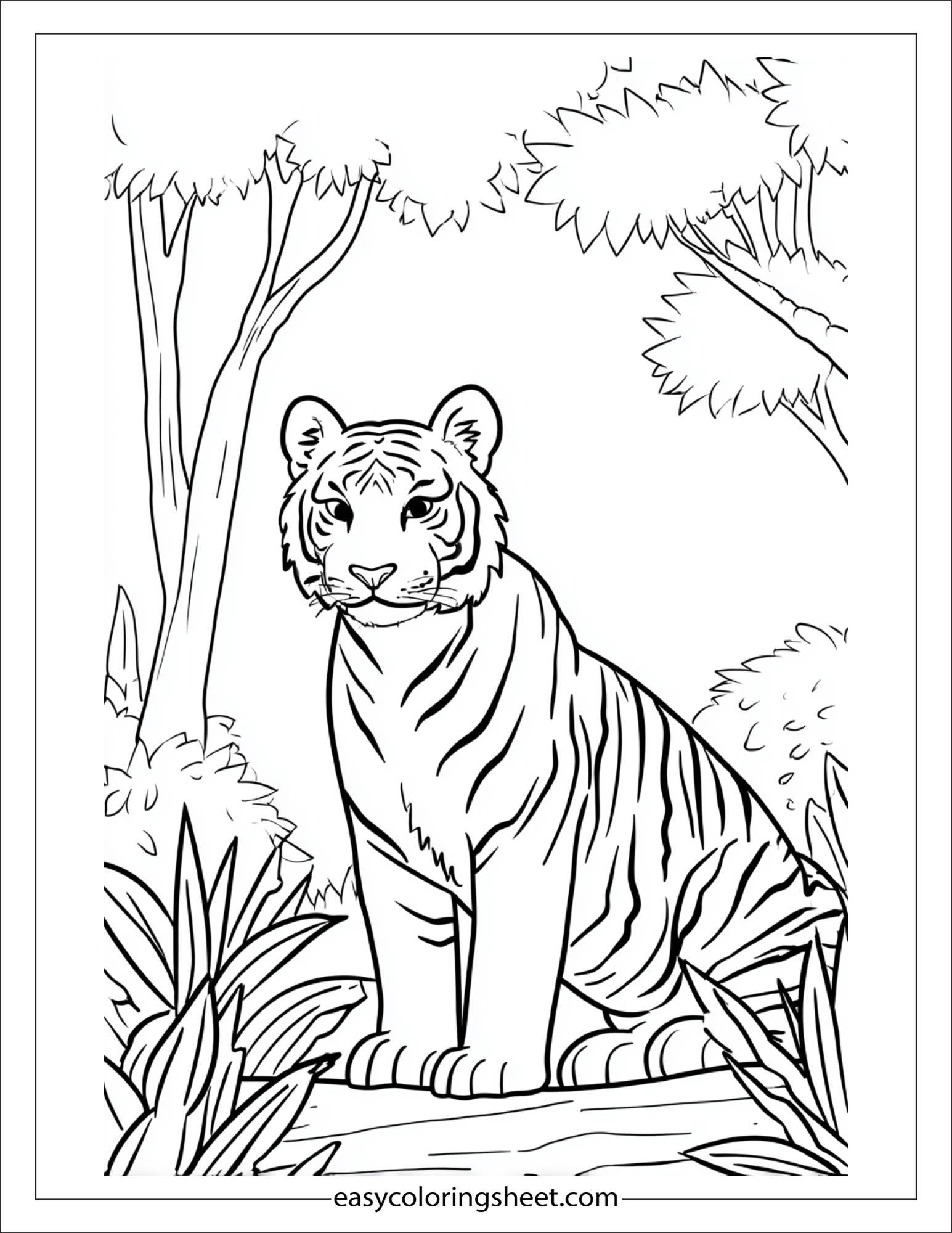 Sher Khan, the tiger, smiling calmly