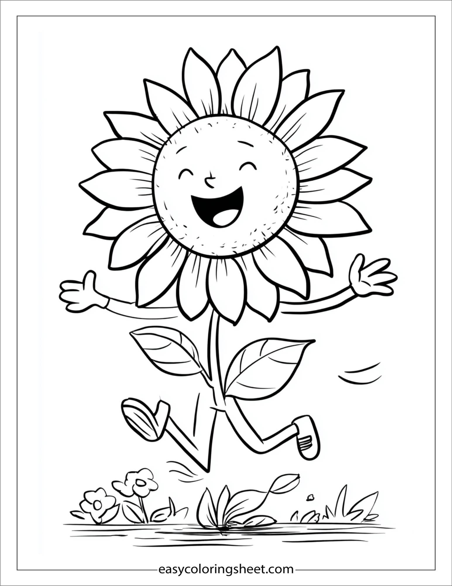 Sunflower Dancing in the Wind