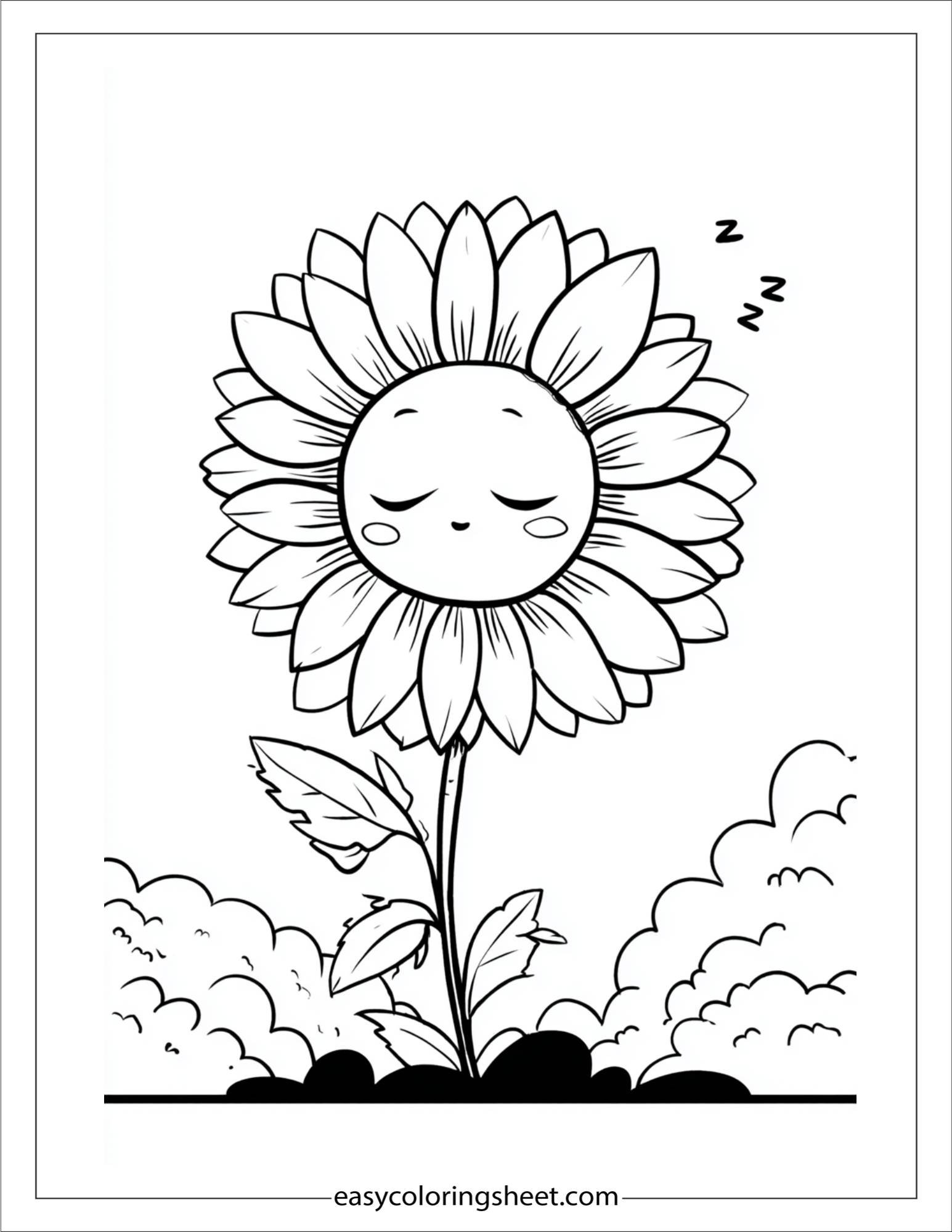 Sunflower Taking a Nap