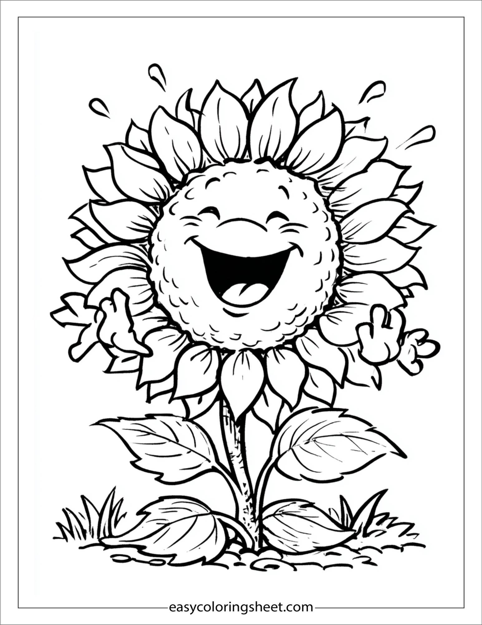 Sunflower clapping with joy