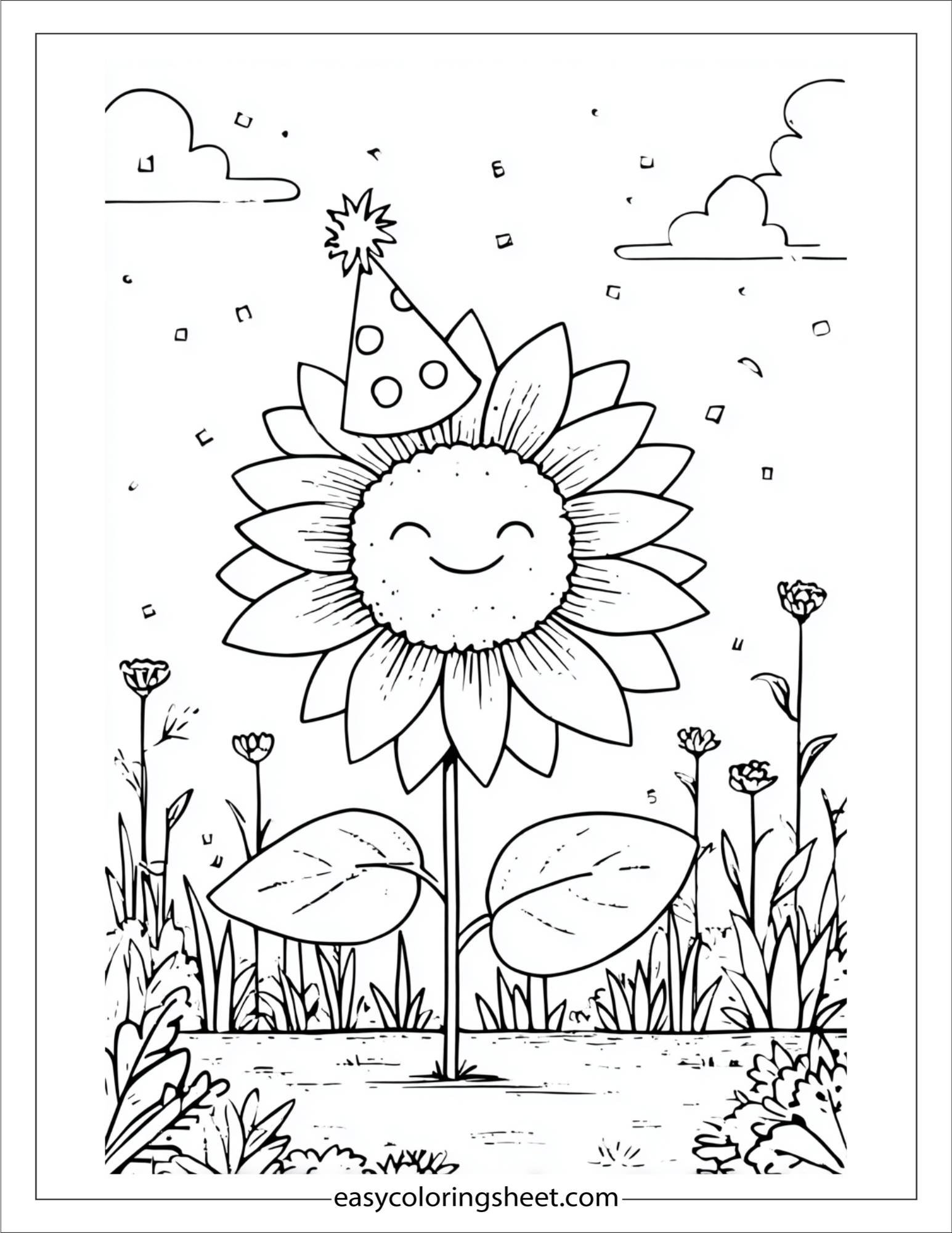 Sunflower in a Garden Party