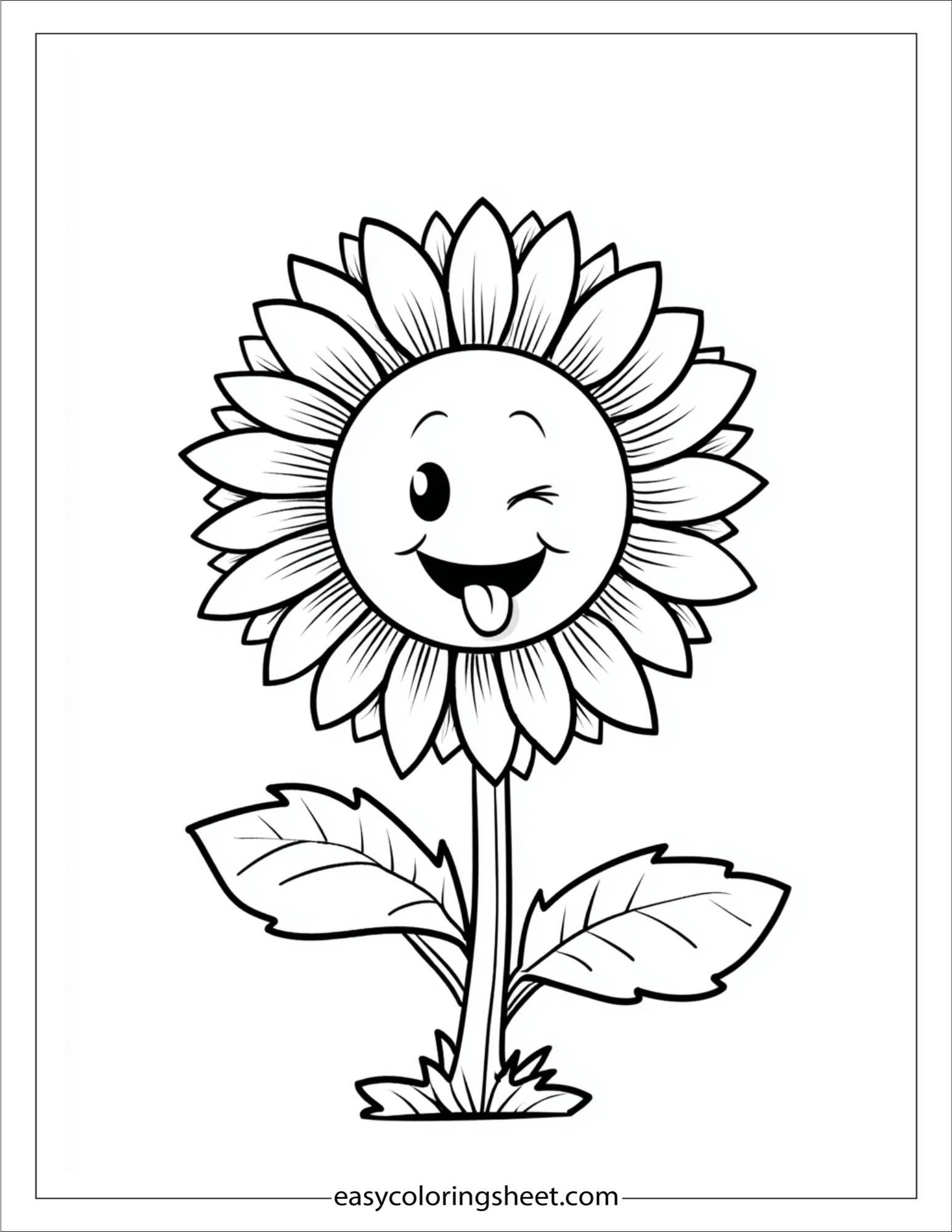 Sunflower making silly faces