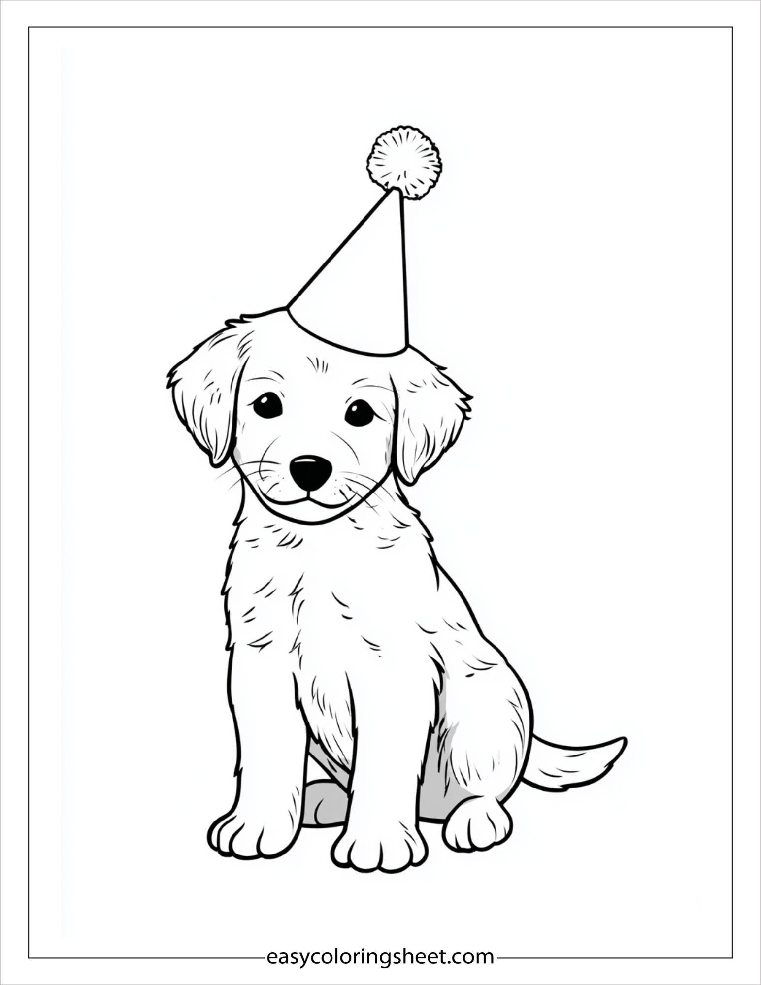 Sweet puppy celebrating birthday