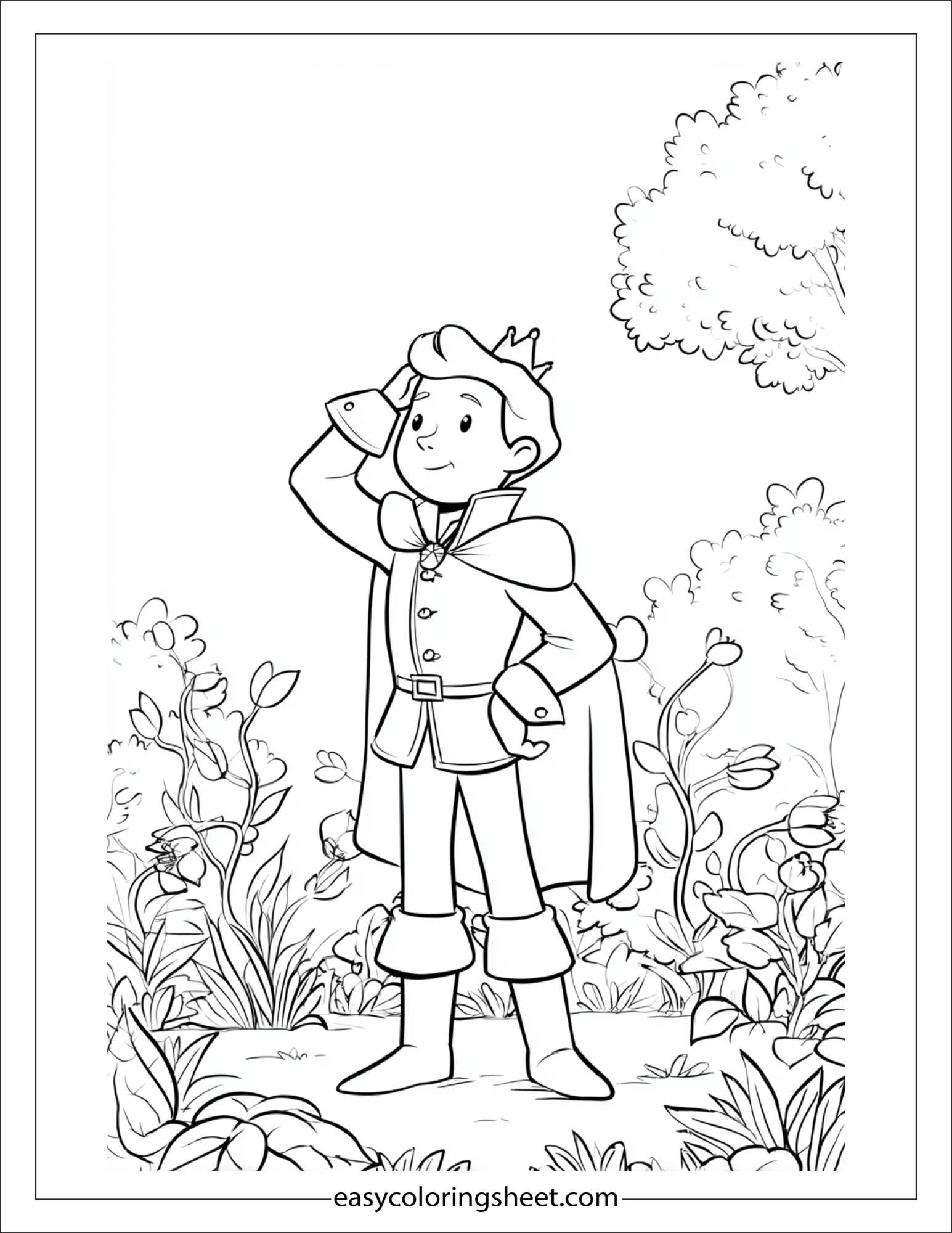 The Prince cheering looking curious